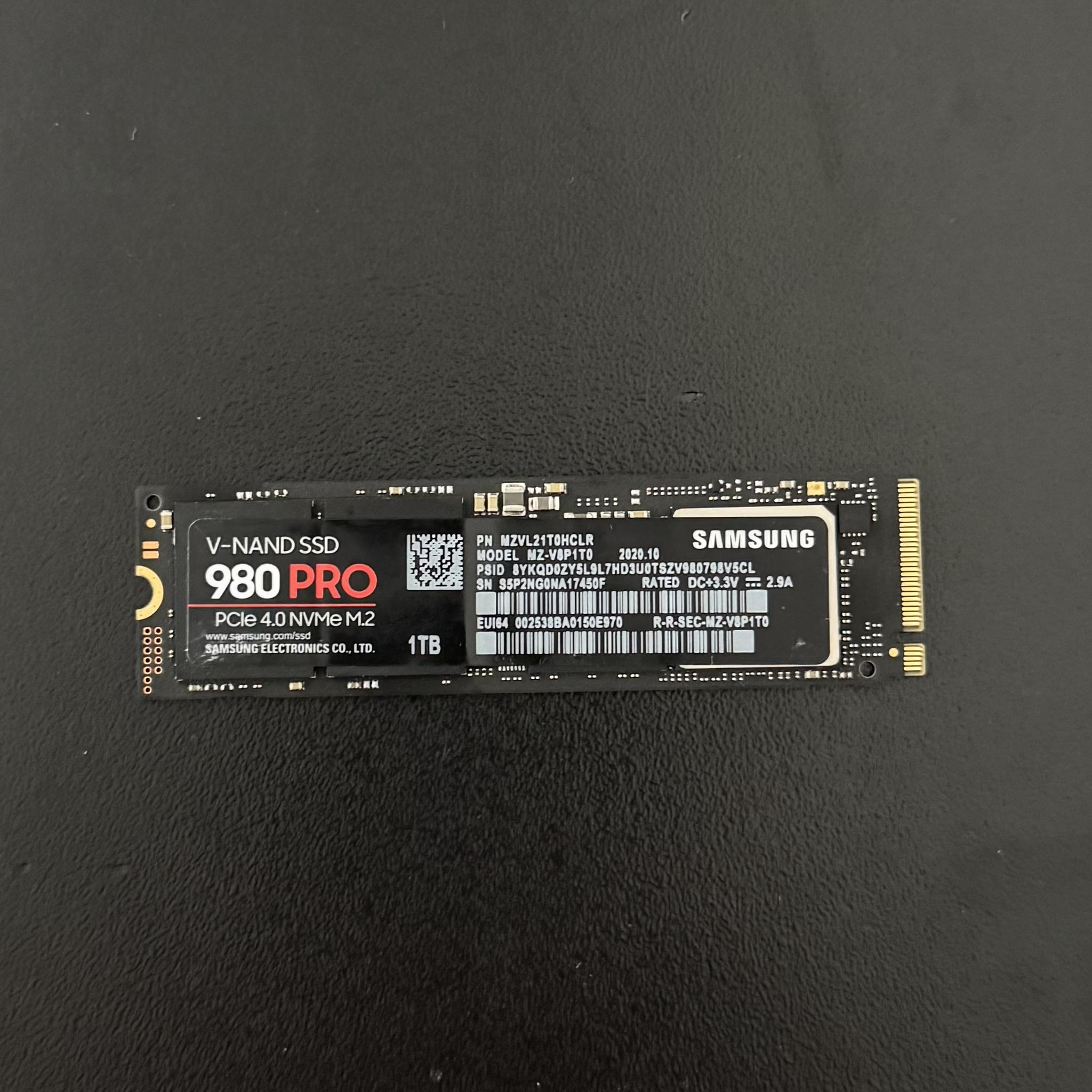 SAMSUNG 980 PRO 1 TB SSD NVME