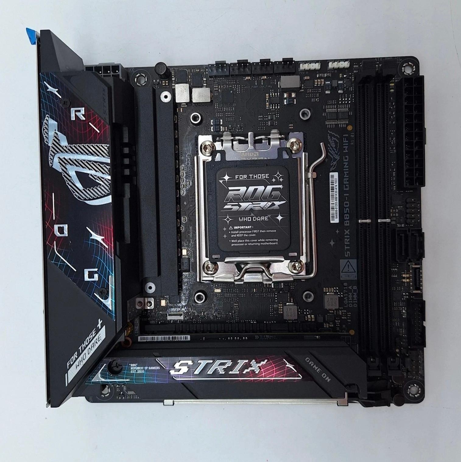 ASUS ROG STRIX B850-I GAMING WIFI + R7 9800X3D+ 500GB NMVE AMD AM5 DDR5 PCIE 5.0