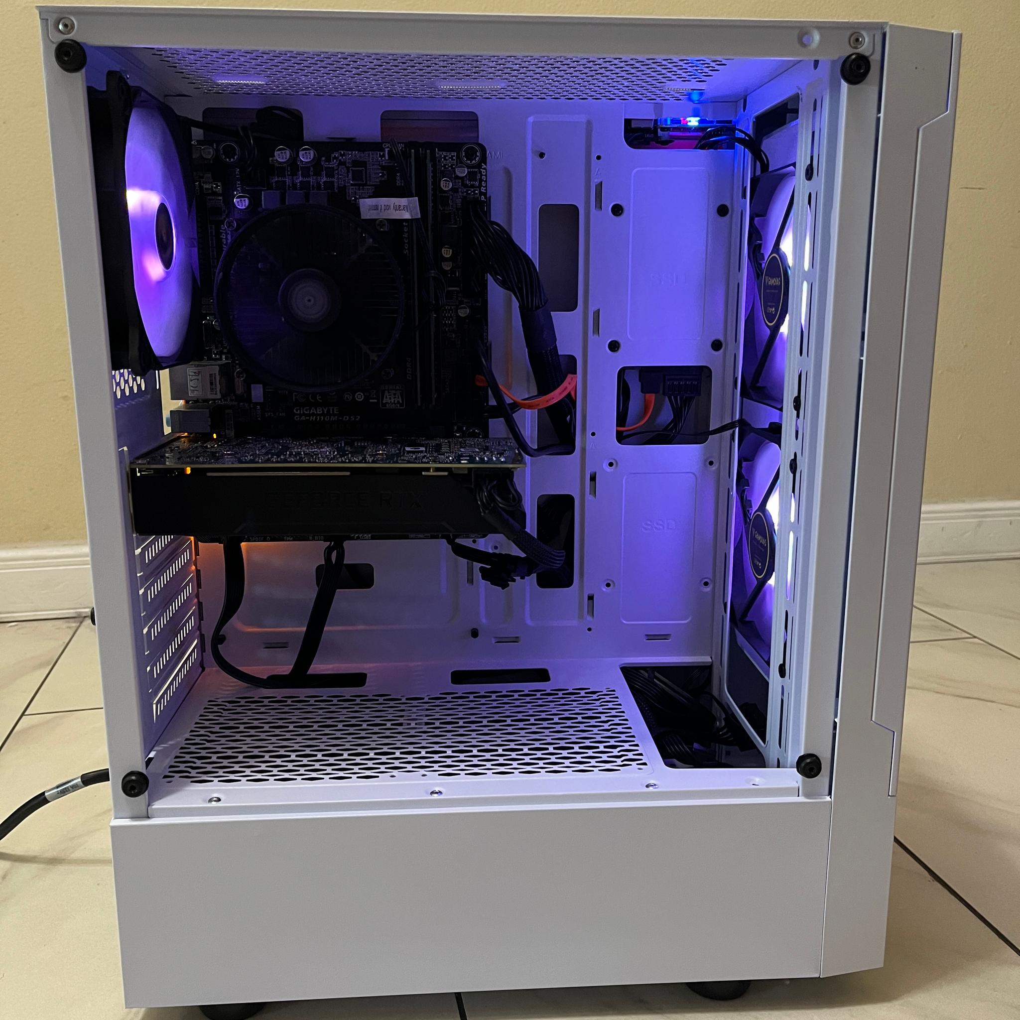 🖥️🔥NVIDIA RTX 2060 Super, Intel i5-7500, 16GB RAM, 870 GB Storage, High Performance RGB Gaming PC