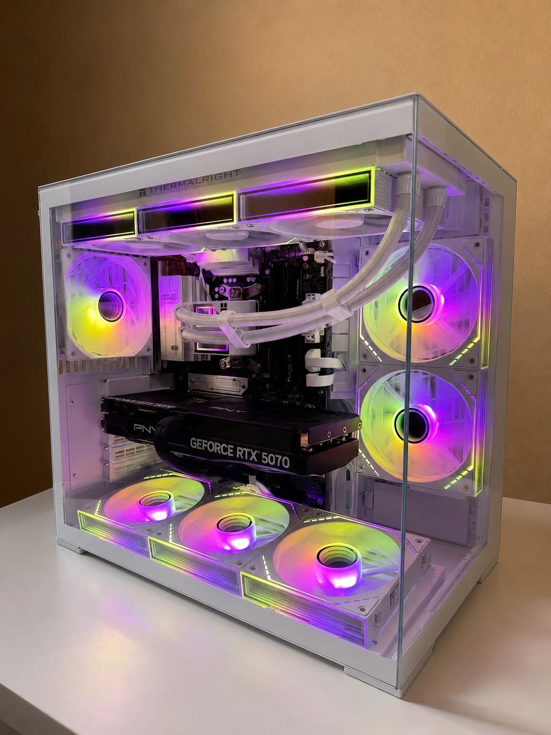Custom White Gaming PC - RTX 5070, 7800x3d