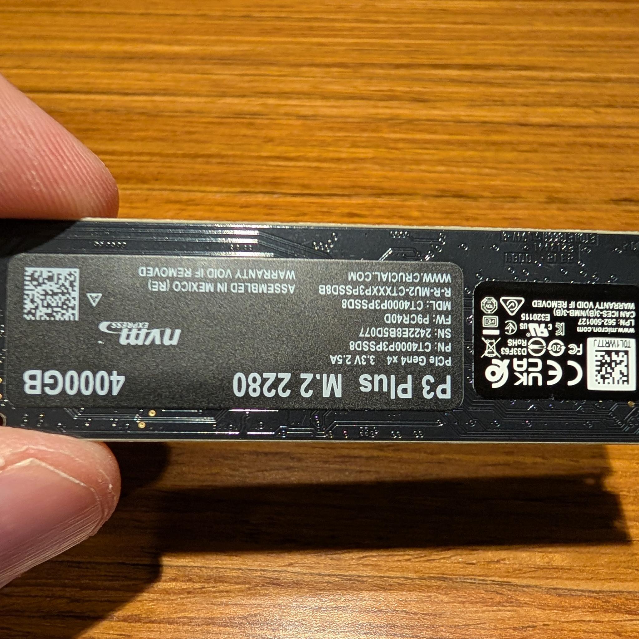 Crucial P3 Plus 4TB