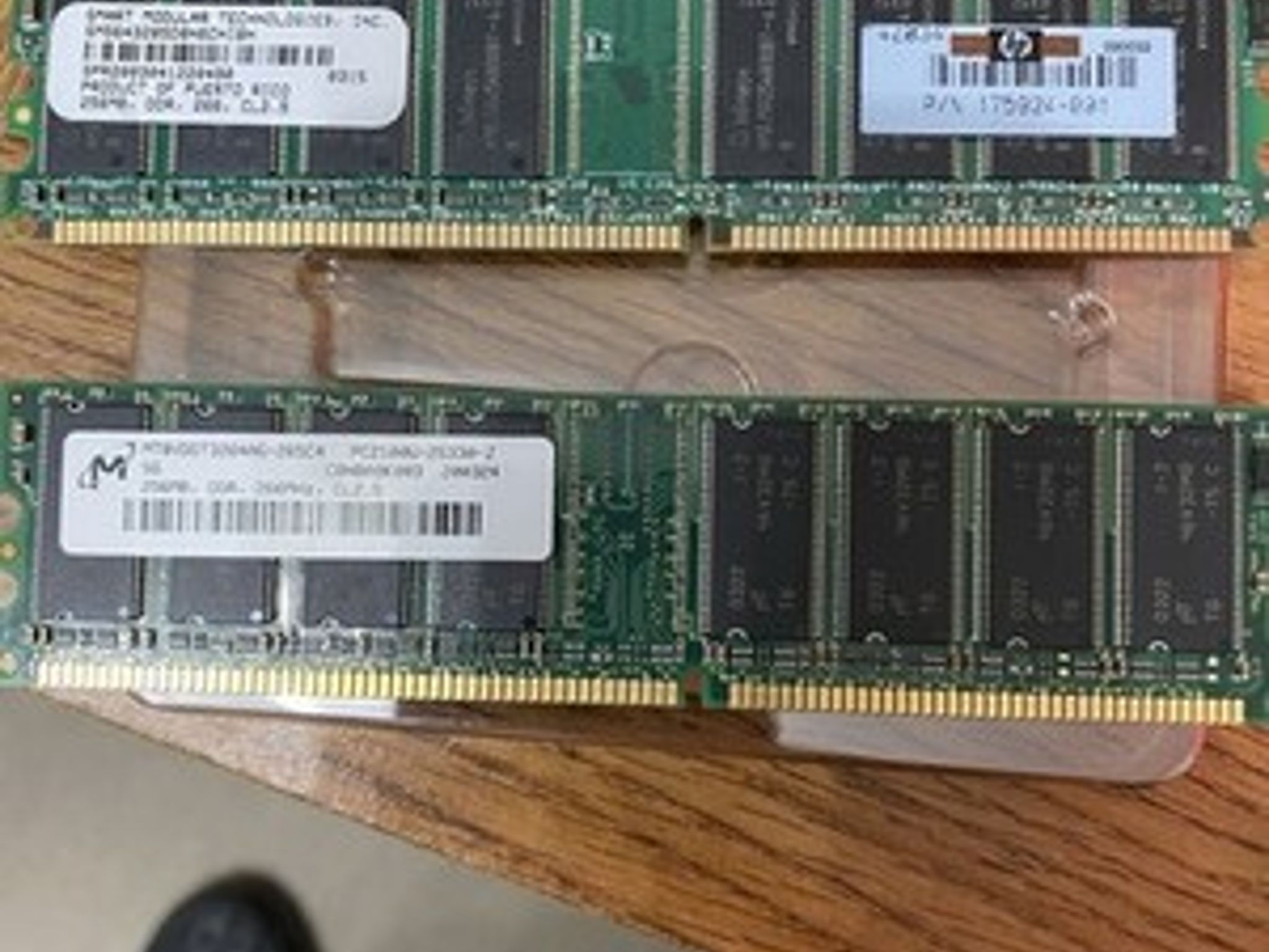 SMART Modular & Micron DDR1 DIMM 512MB PC-2100 184-Pin (2x256MB)