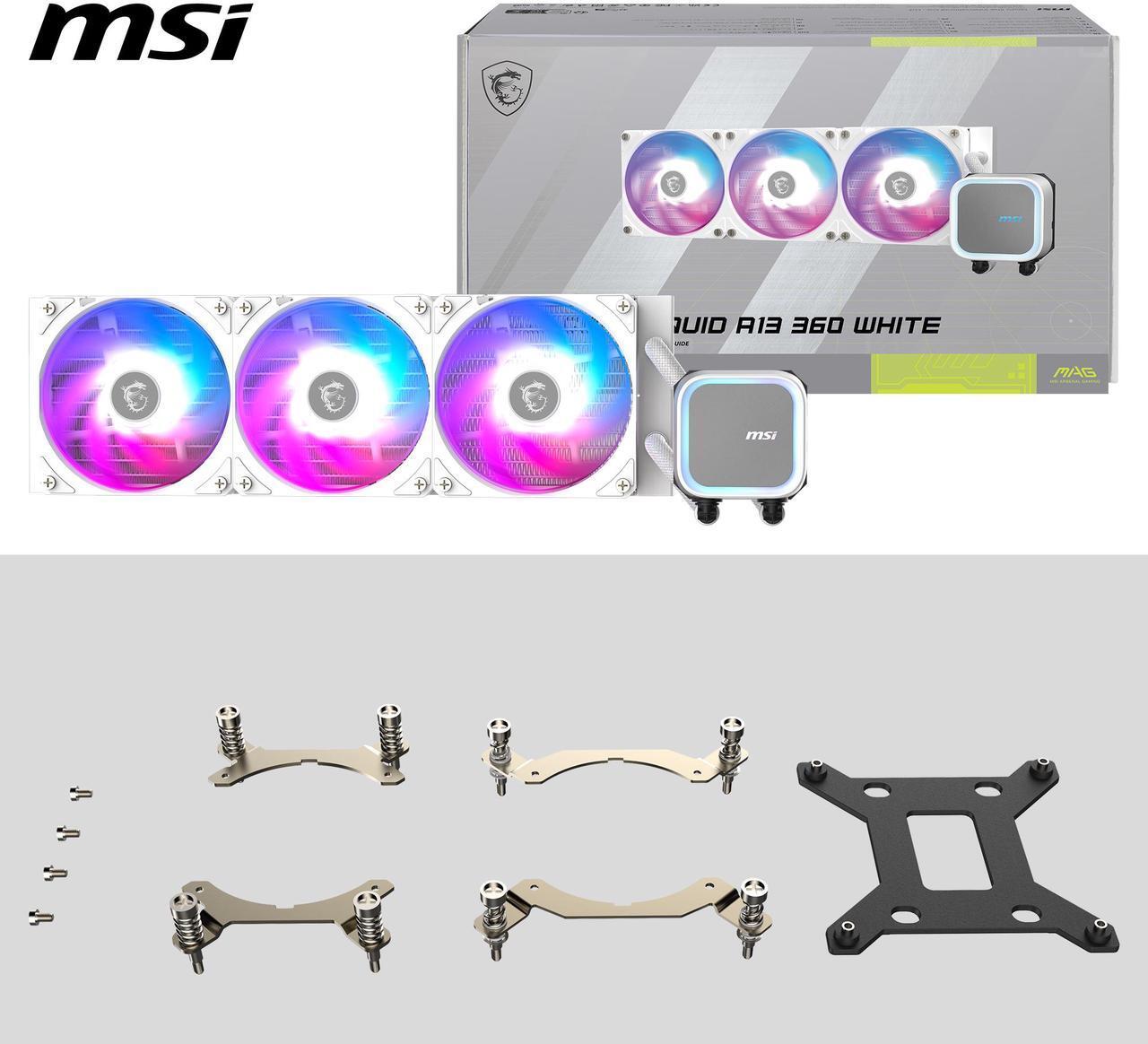 MSI MAG Coreliquid A13 360 White - AIO Liquid Cooler - EZ Connect - AM5/AM4/LGA 1700/1851 Compatible