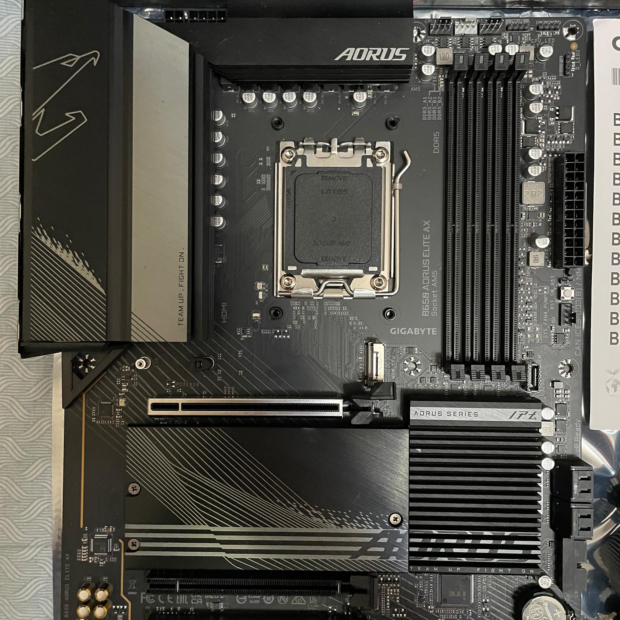 AORUS B650 Elite AX + G.Skill 32GB DDR5-6000 RAM