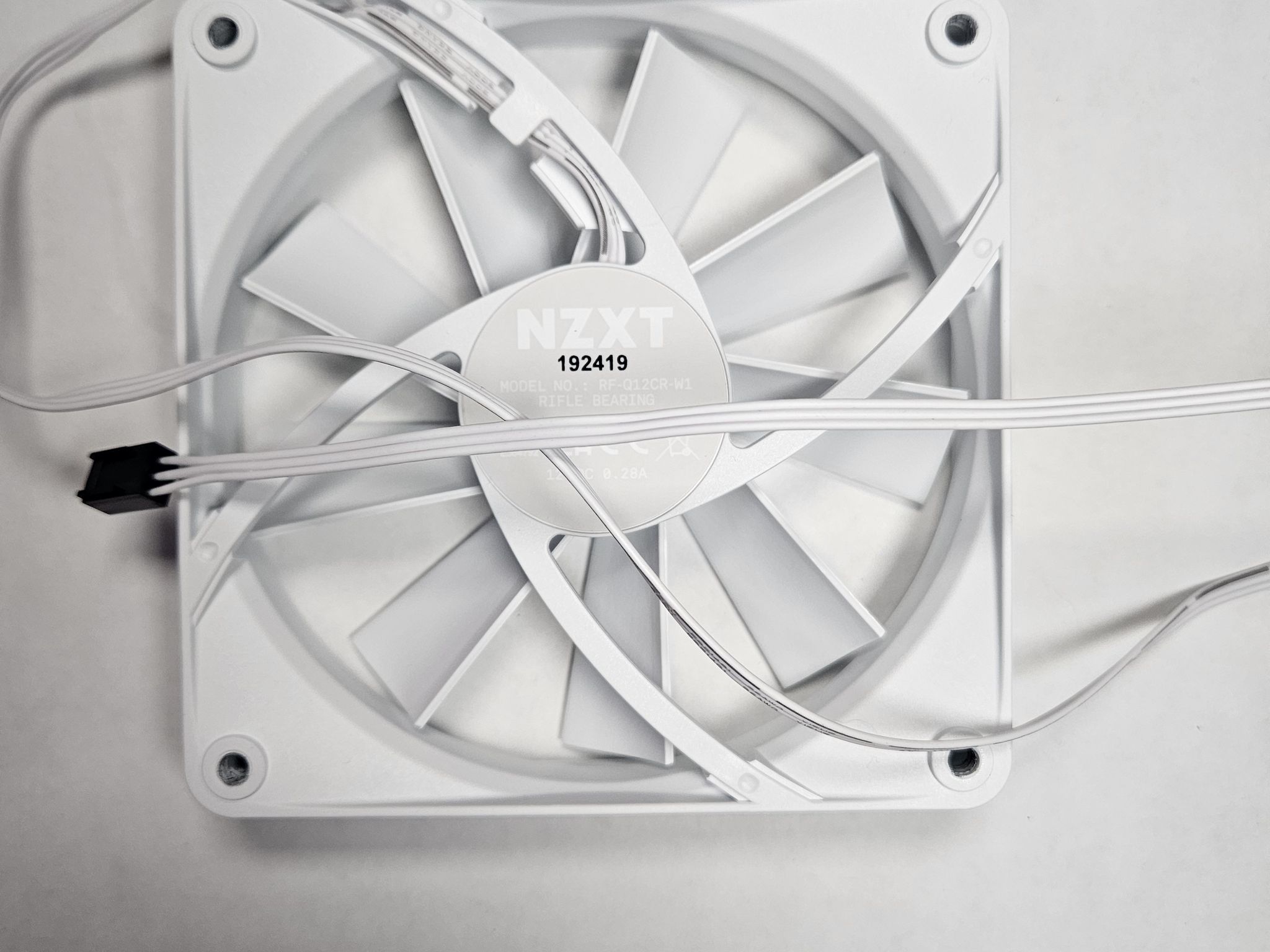 120mm White NZXT Computer Case Fans (Pack of 4)