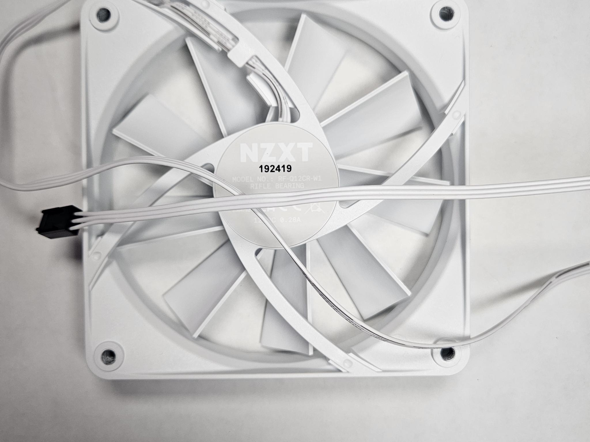 120mm White NZXT Computer Case Fans (Pack of 4)