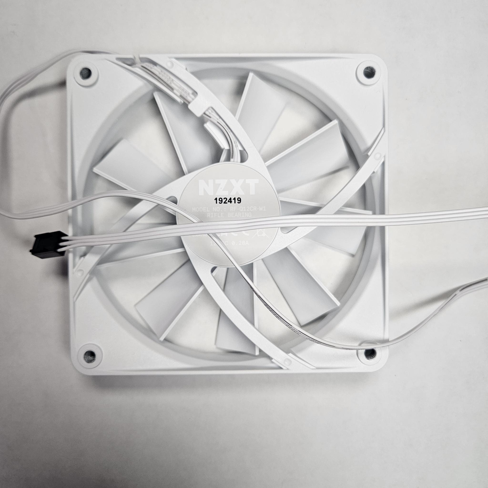 120mm White NZXT Computer Case Fans (Pack of 4)