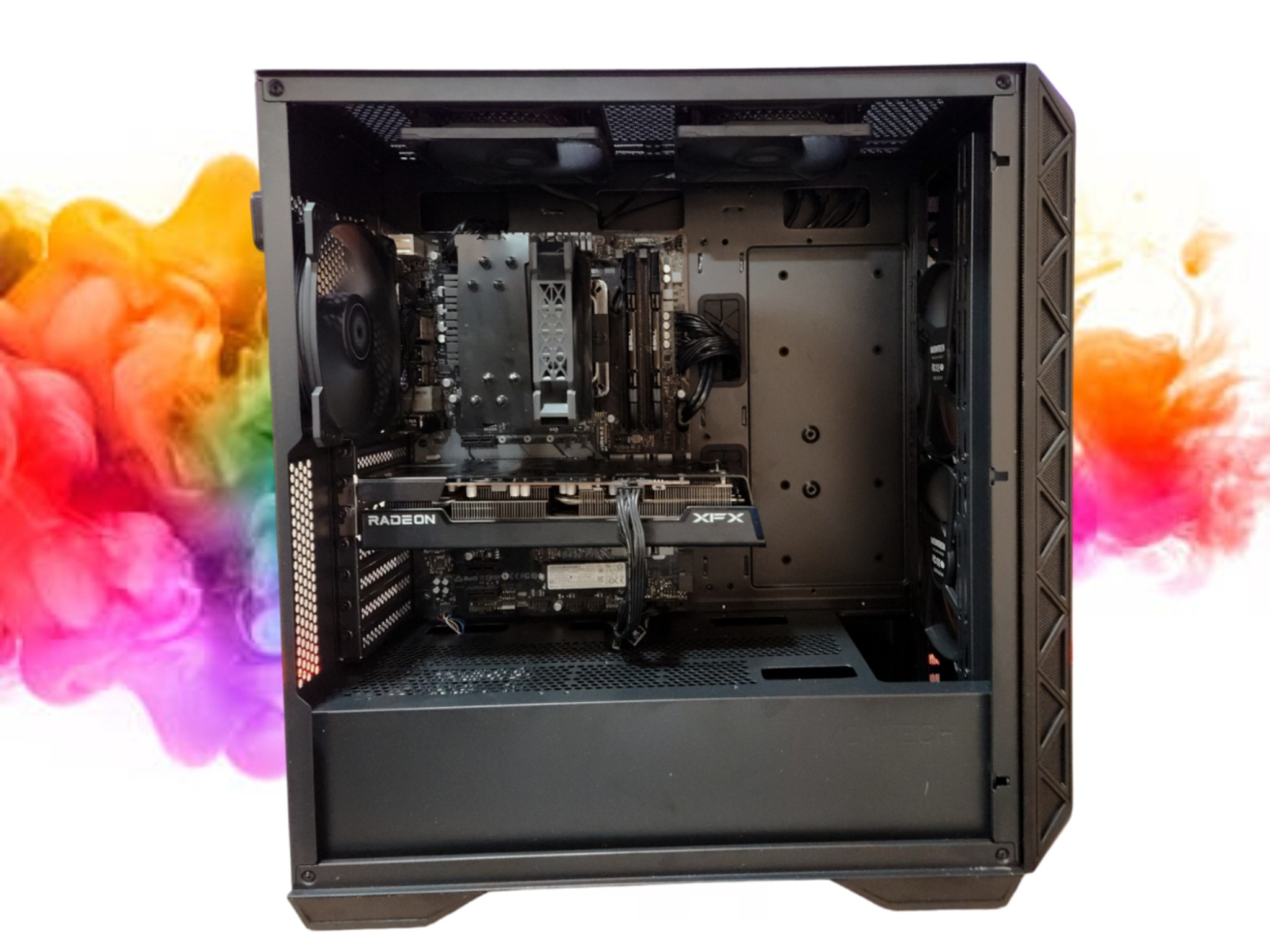 SALE: RX 6600 XT + Ryzen 5 3600 + 16GBs DDR4 RAM + 512GB SSD + 5 Fans ( Black No RGB Gaming PC )