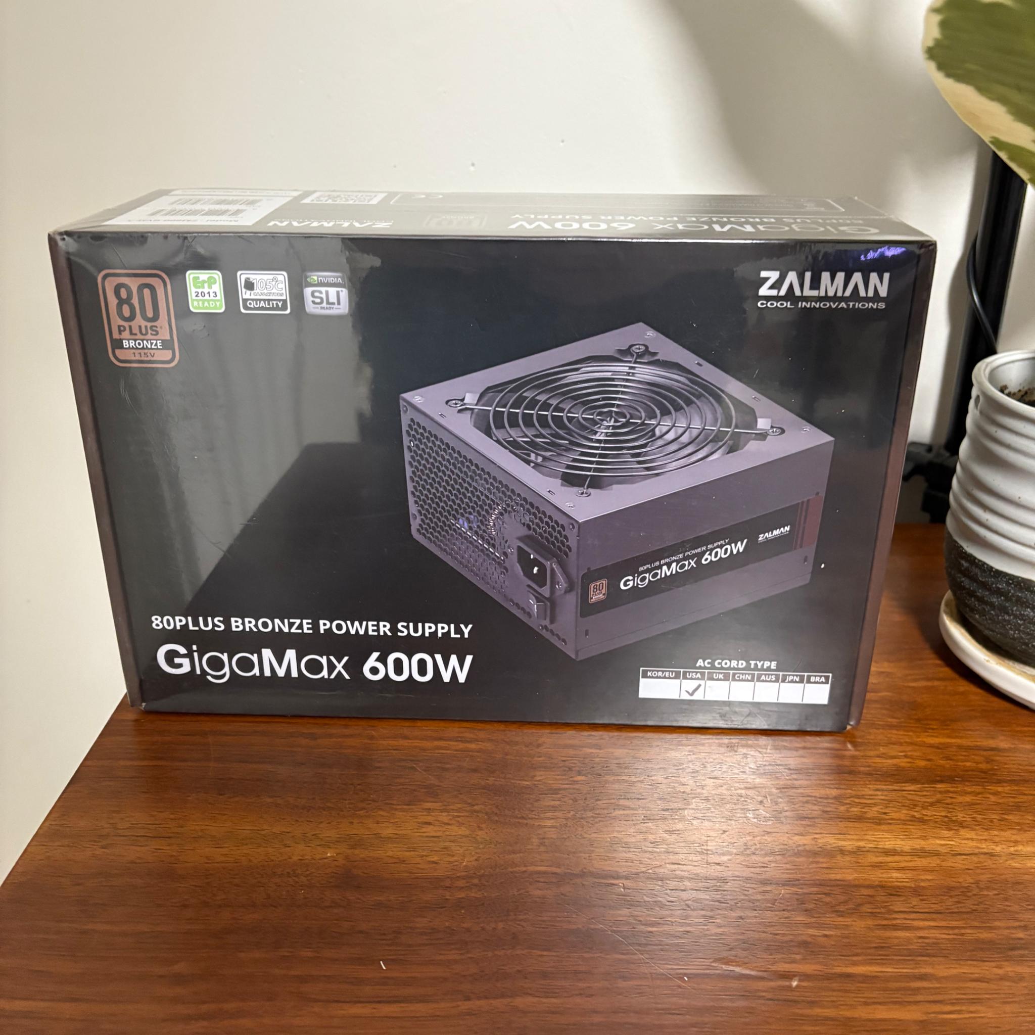 Zalman GigaMax 600W 80+ Bronze PSU (BNIB)