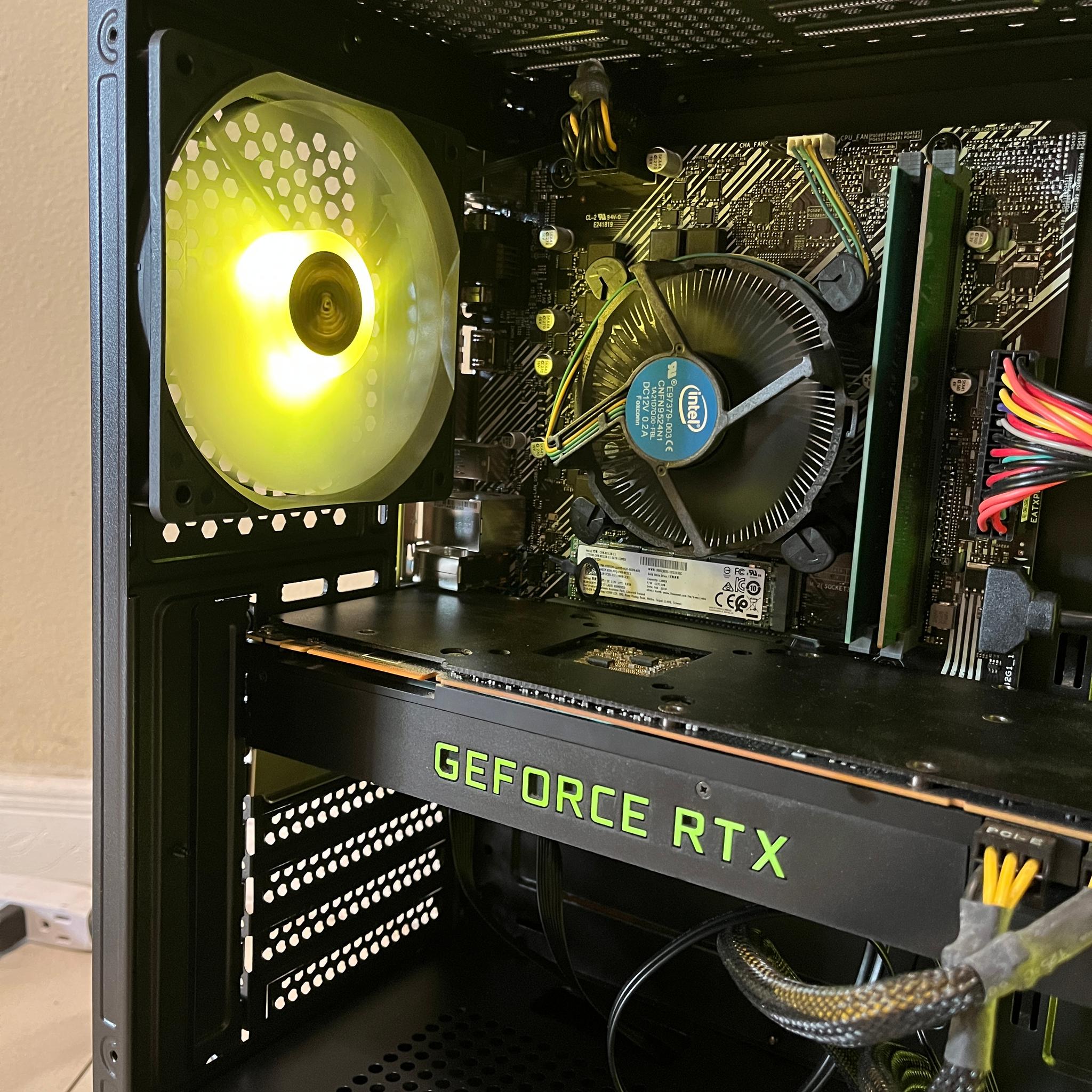 🟠🔥RTX 2080, Intel i5-10400, 16GB RAM, 870GB Storage, High Performance RGB Gaming PC /w Wi-Fi🖥️