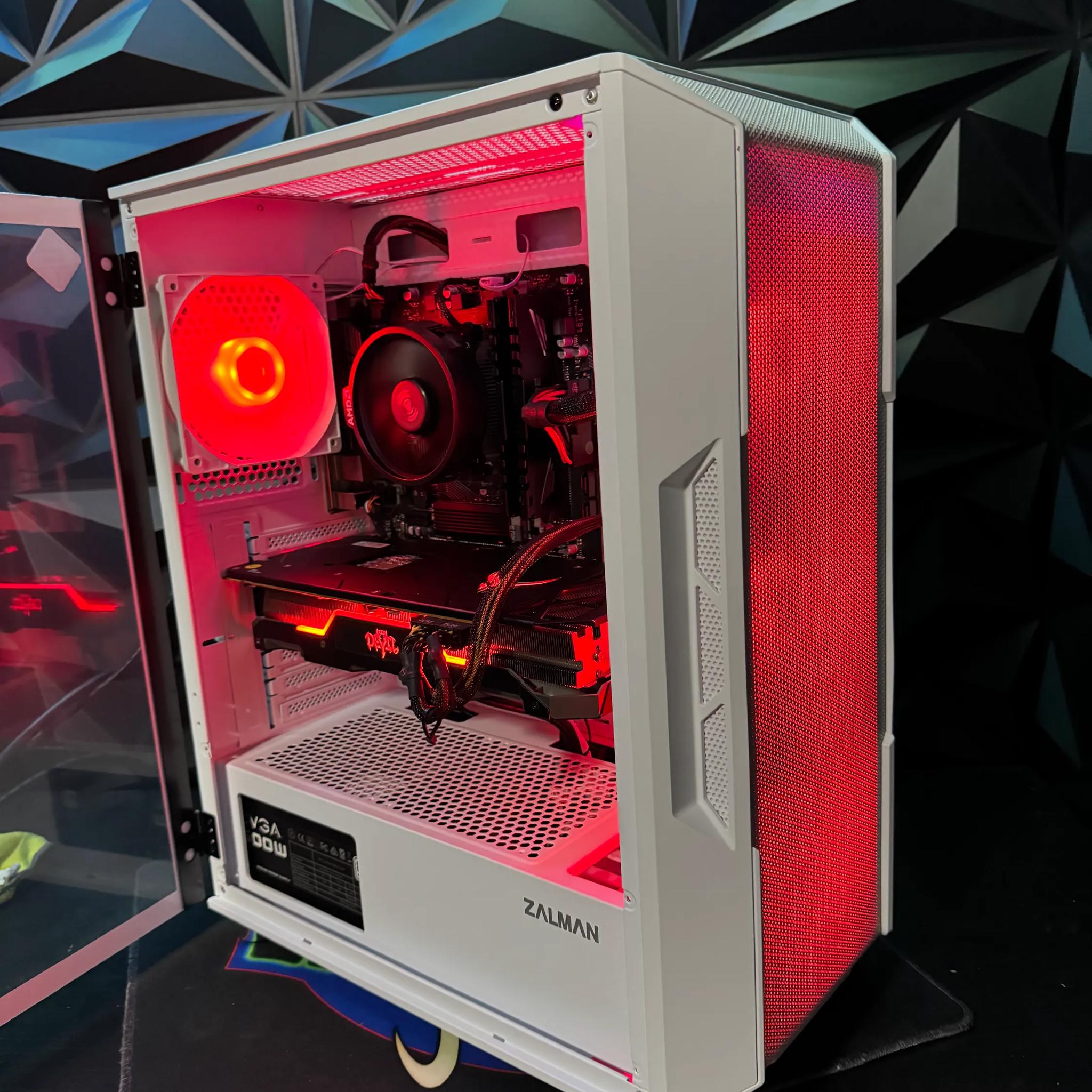 🔥🖥 Mid Daddy White🔥🖥 Ryzen 5 5500|| RX 5700XT| 16 GB DDR4| 1 TB NVMe
