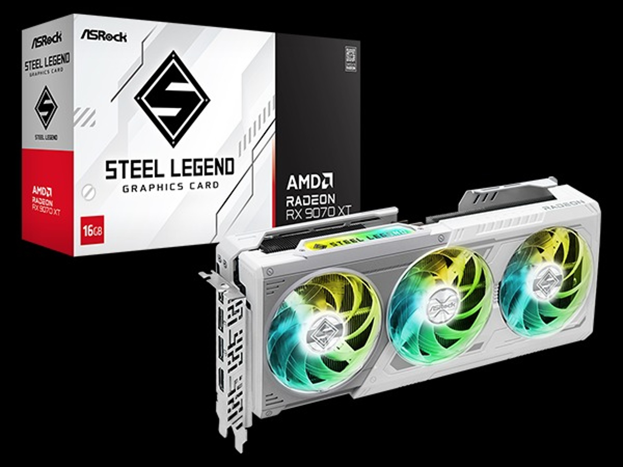 ASRock Steel Legend White Radeon RX 9070 XT 16GB