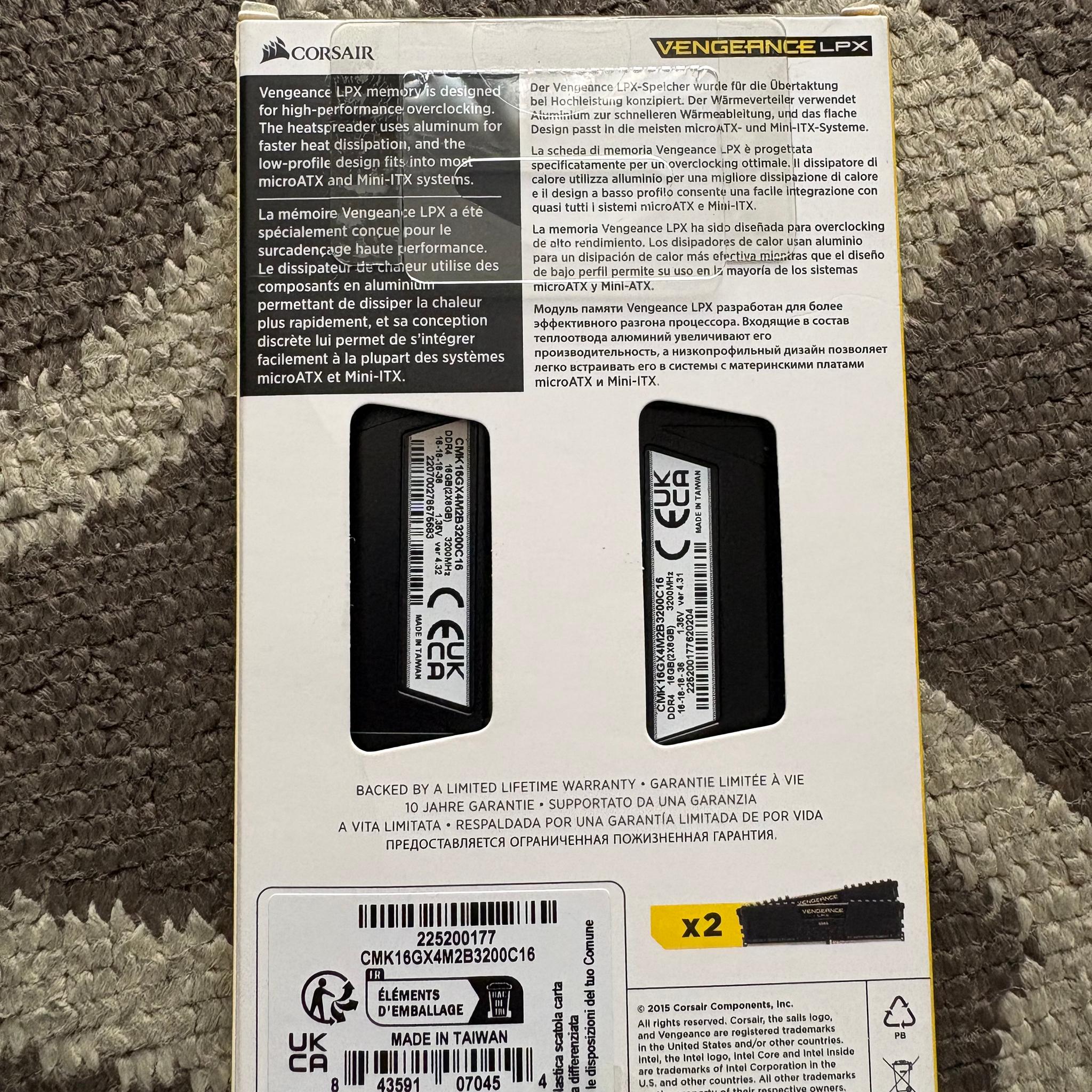 Corsair Vengeance LPX DDR4 RAM 16GB (2x8GB) 3200MHz CL16