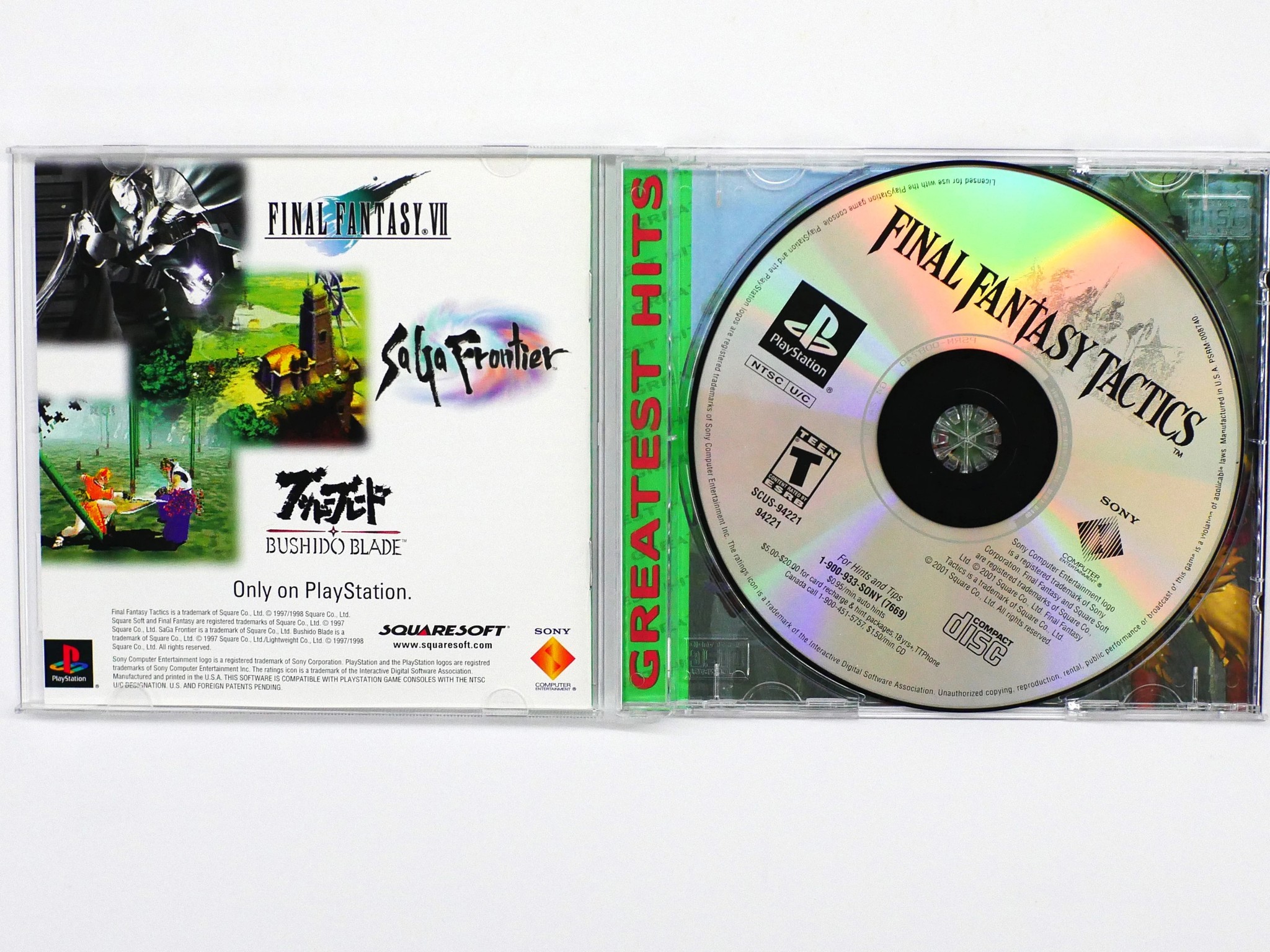Final Fantasy Tactics, APE Escape, Monkey Hero PlayStation one game Bundle