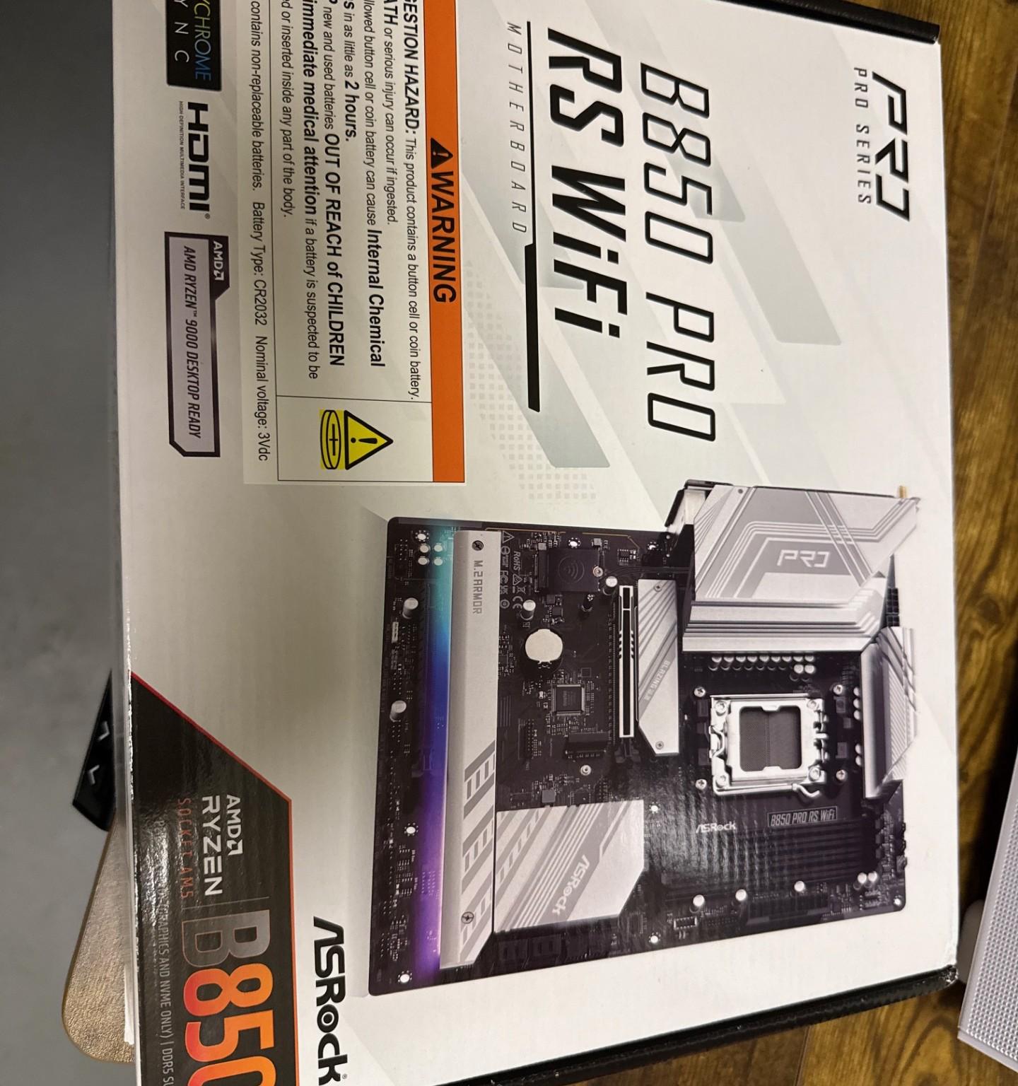 ASRock B850 Pro RS WiFi Motherboard - ATX - AM5 - NEW IN BOX