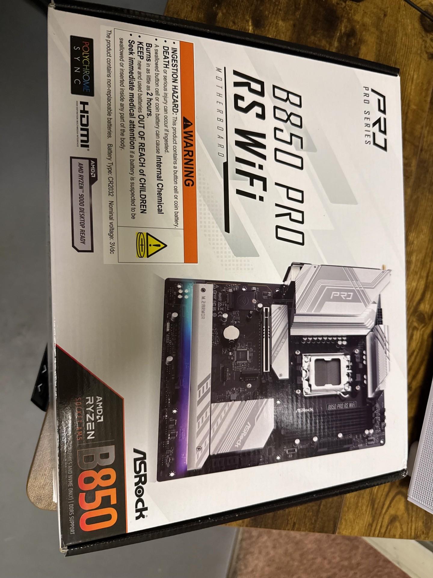 ASRock B850 Pro RS WiFi Motherboard - ATX - AM5 - NEW IN BOX