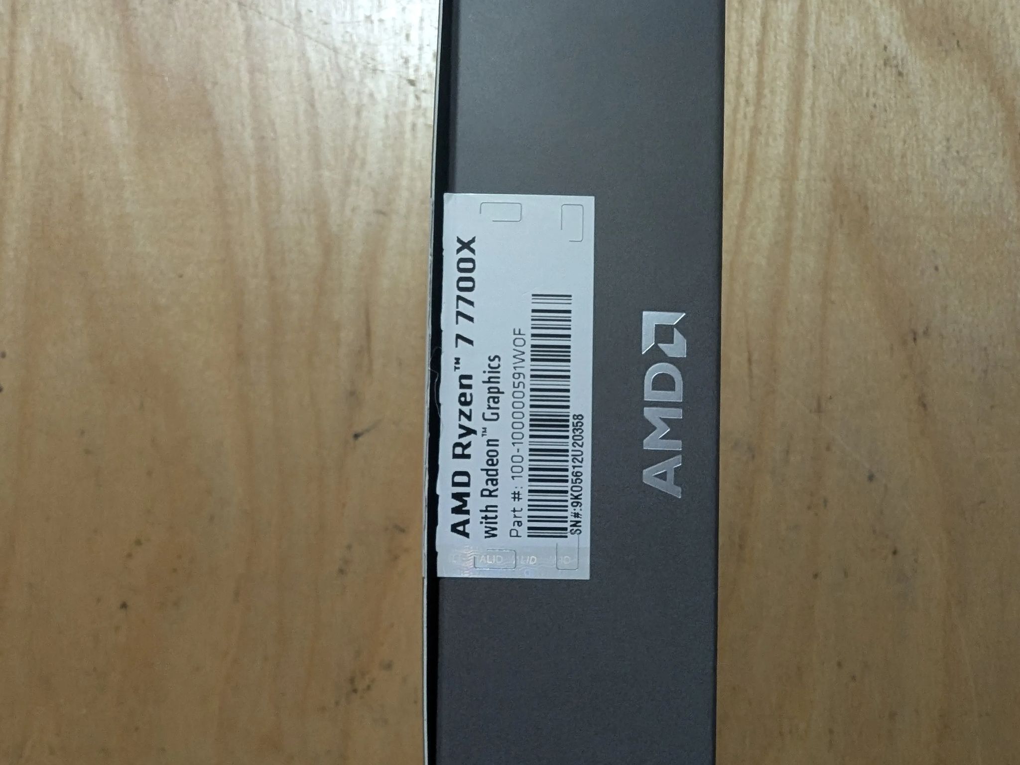 AMD Ryzen 7 7700x CPU AM5 lightly used