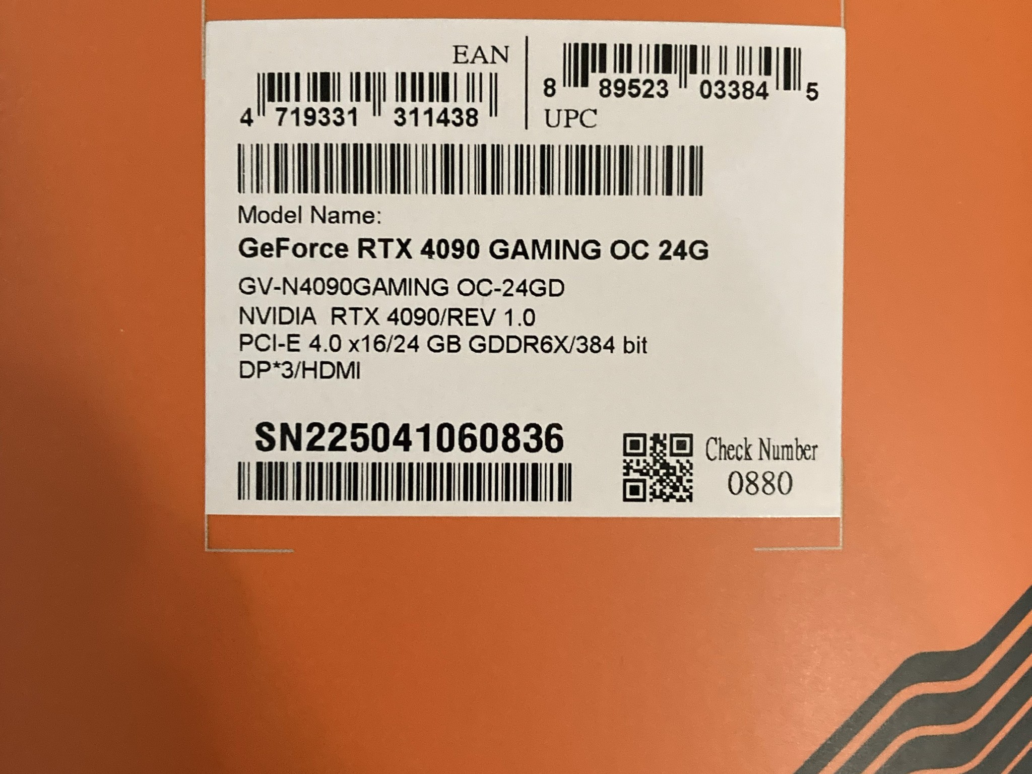 Used still in Warranty Gigabyte Gaming OC 4090