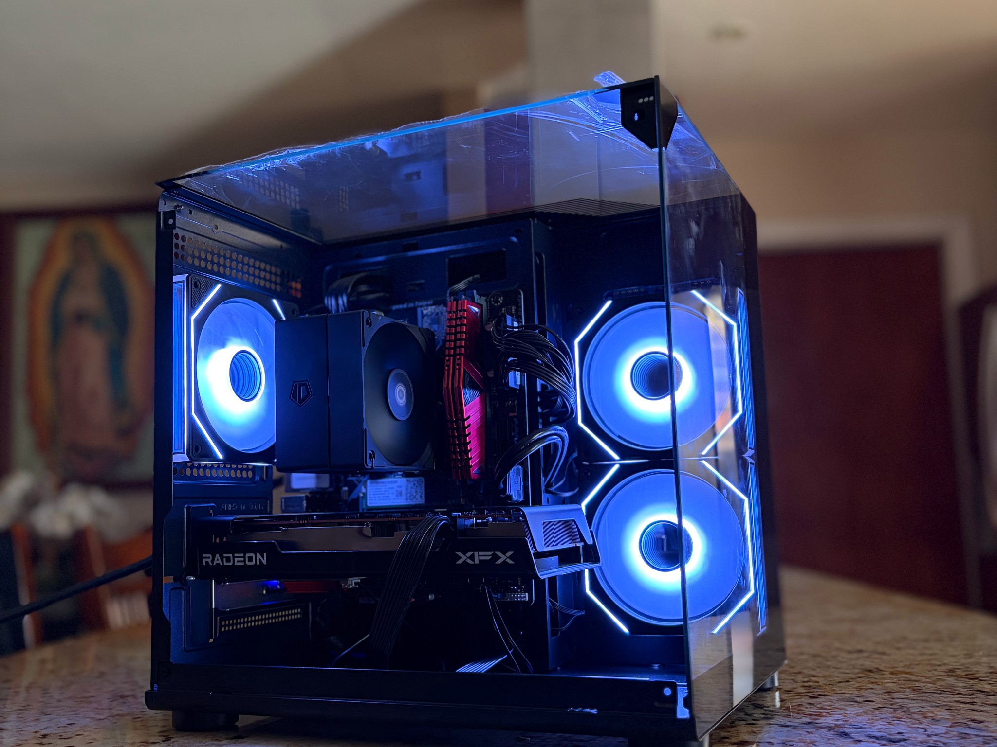 Black Gaming PC | RX 6600XT 8GB | INTEL 7-8700 | 16GB RAM | 500GB NVME SSD | Wi-Fi + Bluetooth Pcie