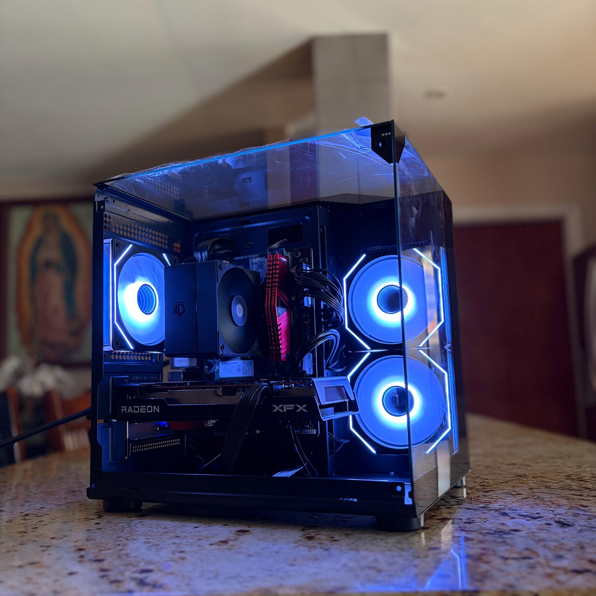 Black Gaming PC | RX 6600XT 8GB | INTEL 7-8700 | 16GB RAM | 500GB NVME SSD | Wi-Fi + Bluetooth Pcie