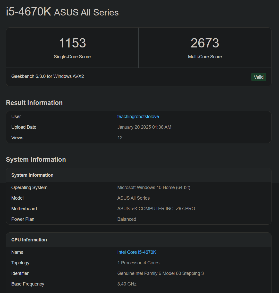 i5-4670K, Asus Z97-PRO, 32GB DDR3, Coolermaster Hyper 212