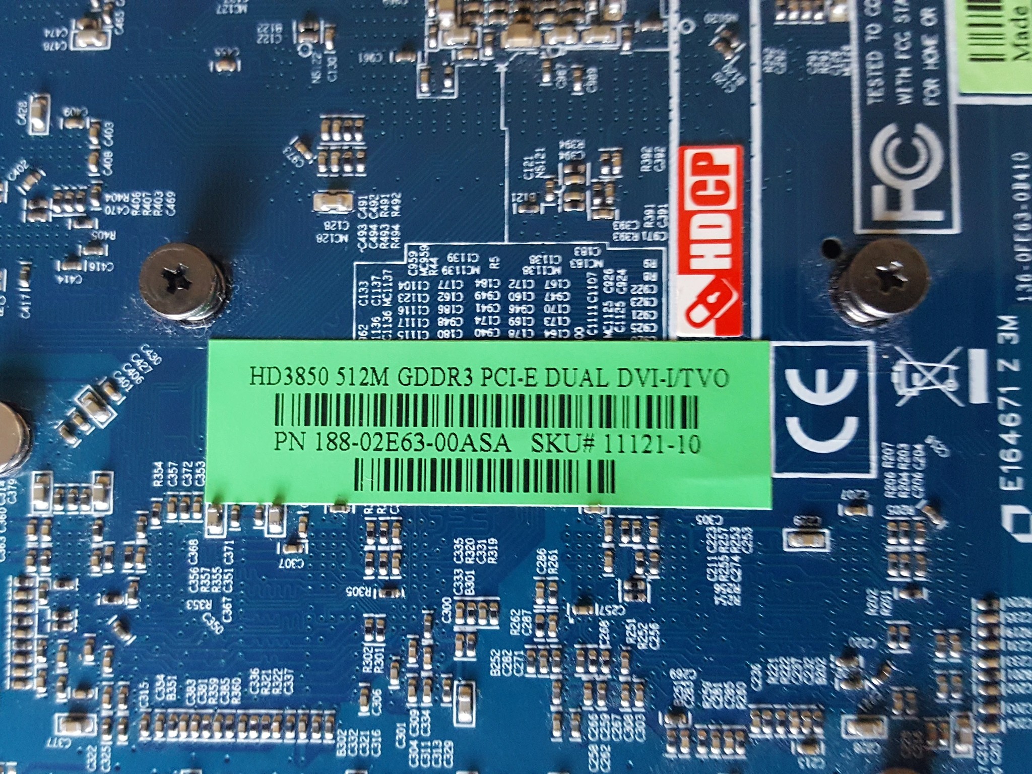 Sapphire Radeon HD 3850 512MB GDDR3, used w/ accessories