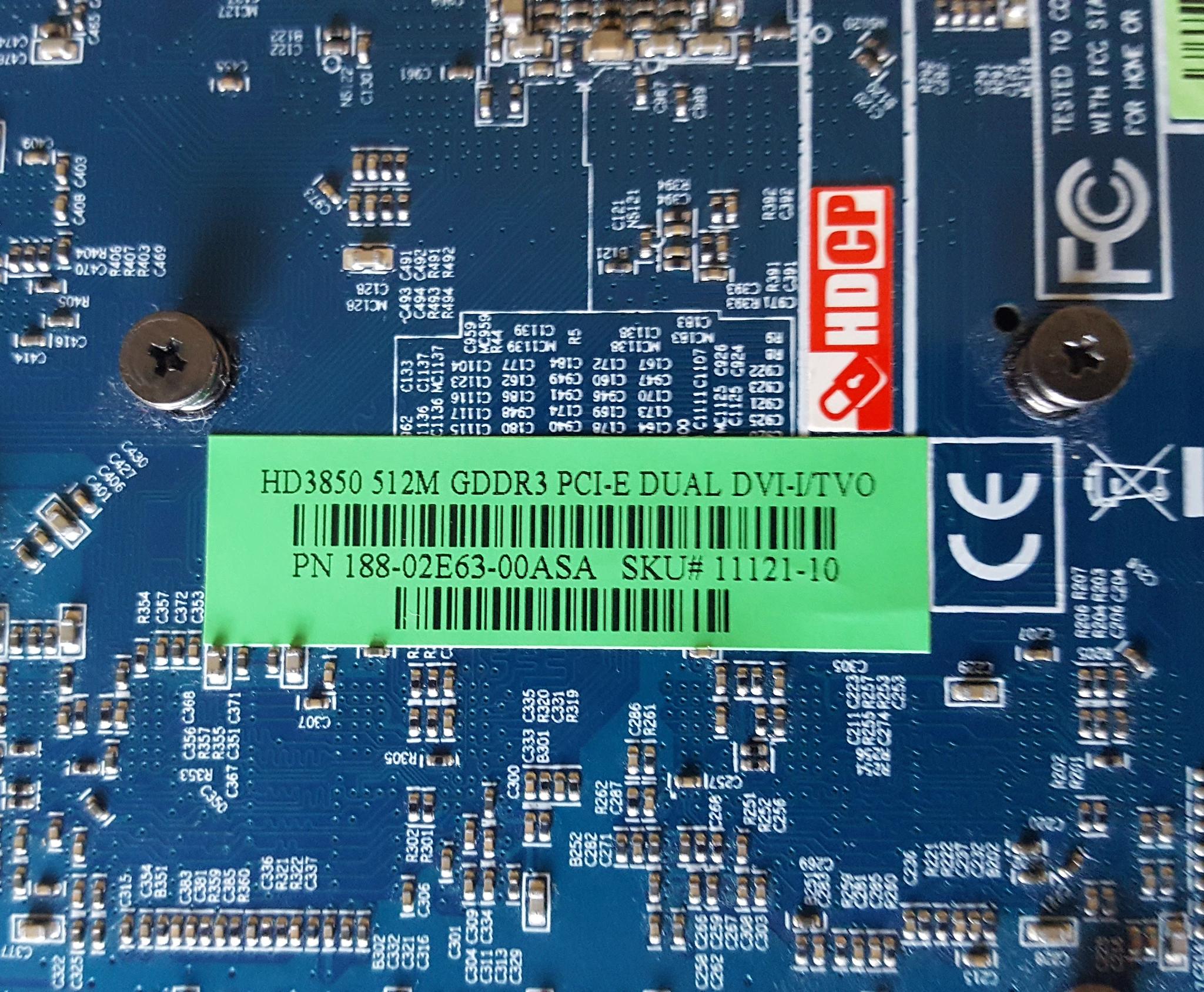 Sapphire Radeon HD 3850 512MB GDDR3, used w/ accessories