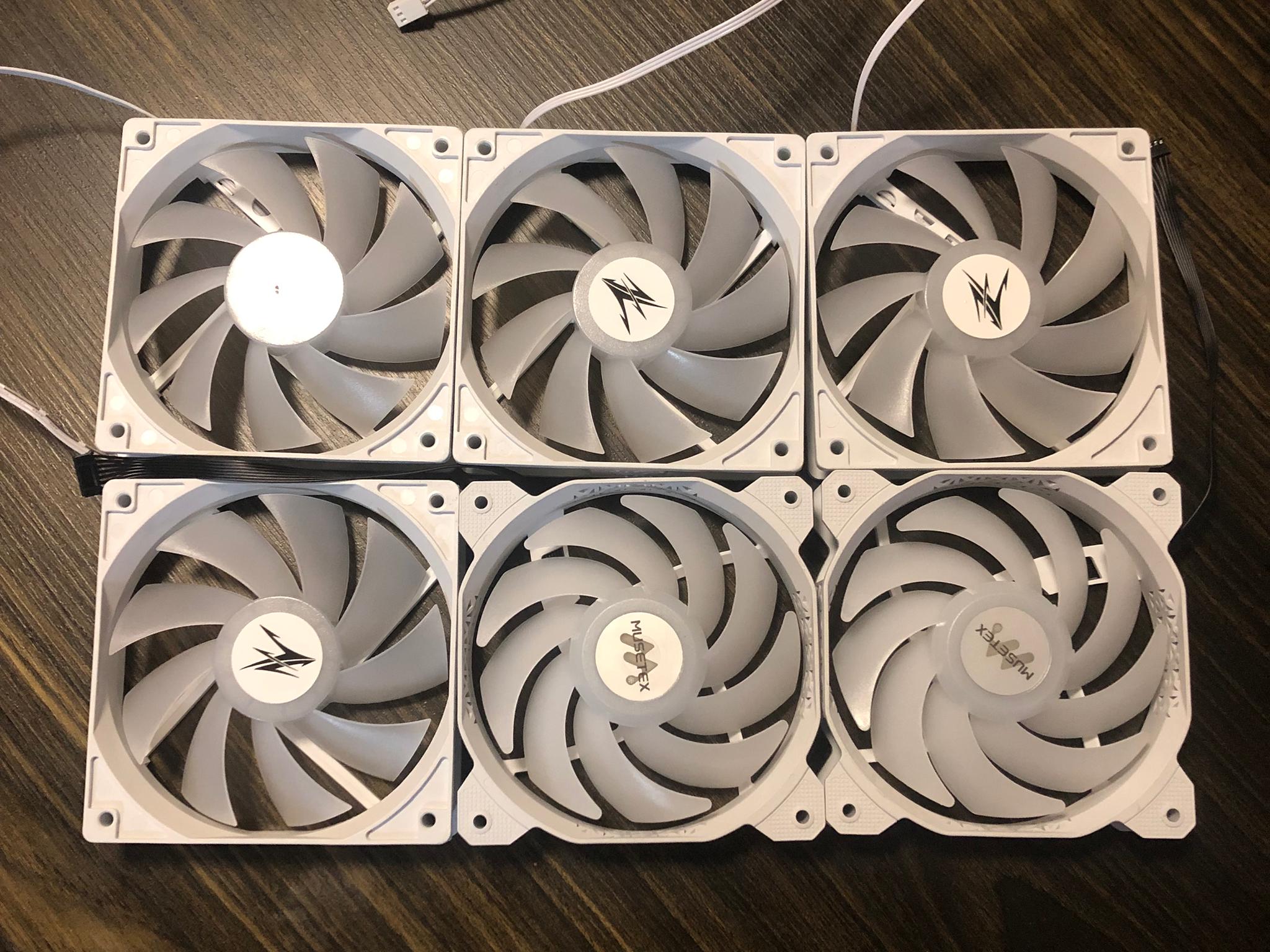 6 RGB fans for pc case
