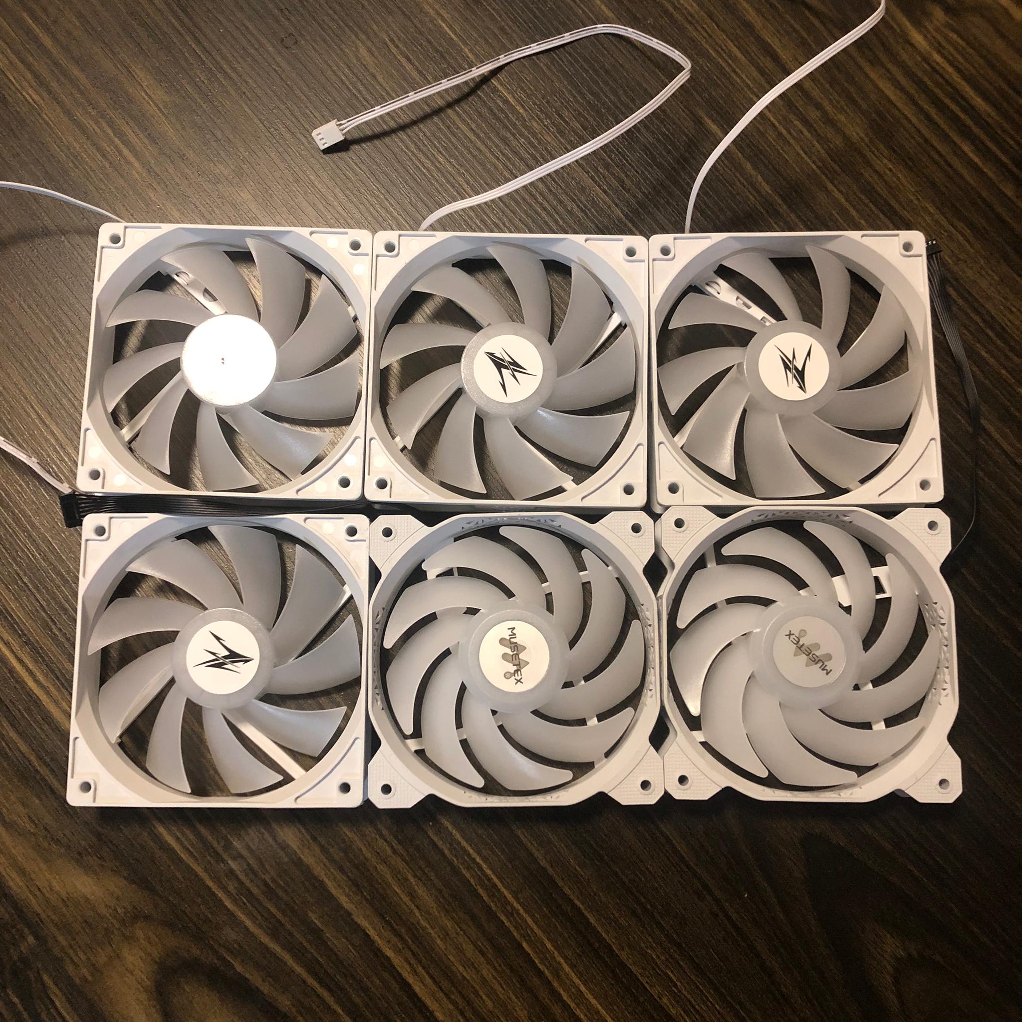 6 RGB fans for pc case
