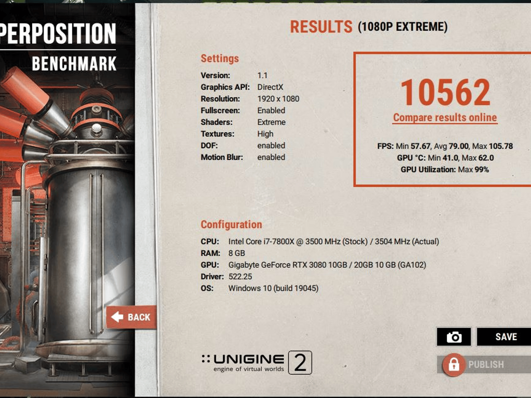 Gigabyte NVIDIA GeForce RTX 3080 Eagle 10GB GDDR6X PCIe 4.0 x16 Desktop GPU GV-N3080EAGLE-10GD