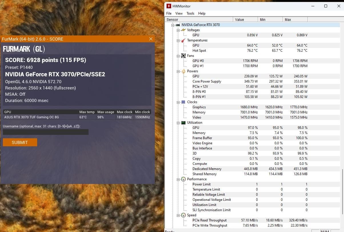 Asus TUF 3070 8gb