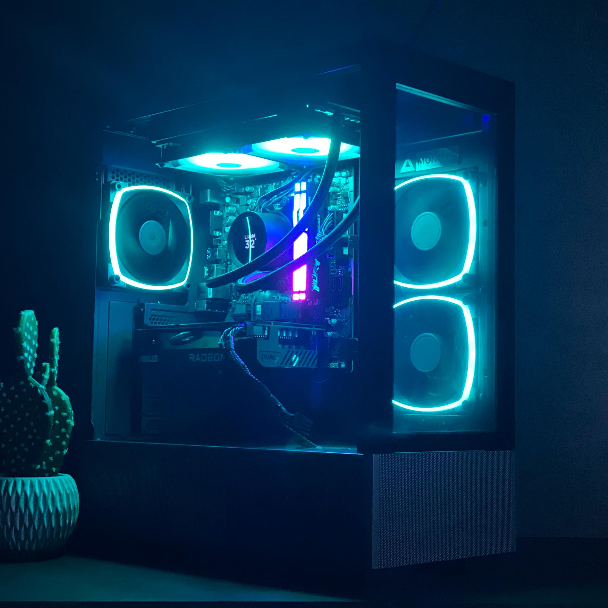 The Liquid cooled AM5 Beast| Ryzen 5 7500F w/ RX 7600 32GB DDR5 RAM| 1TB NVMe| Windows 11