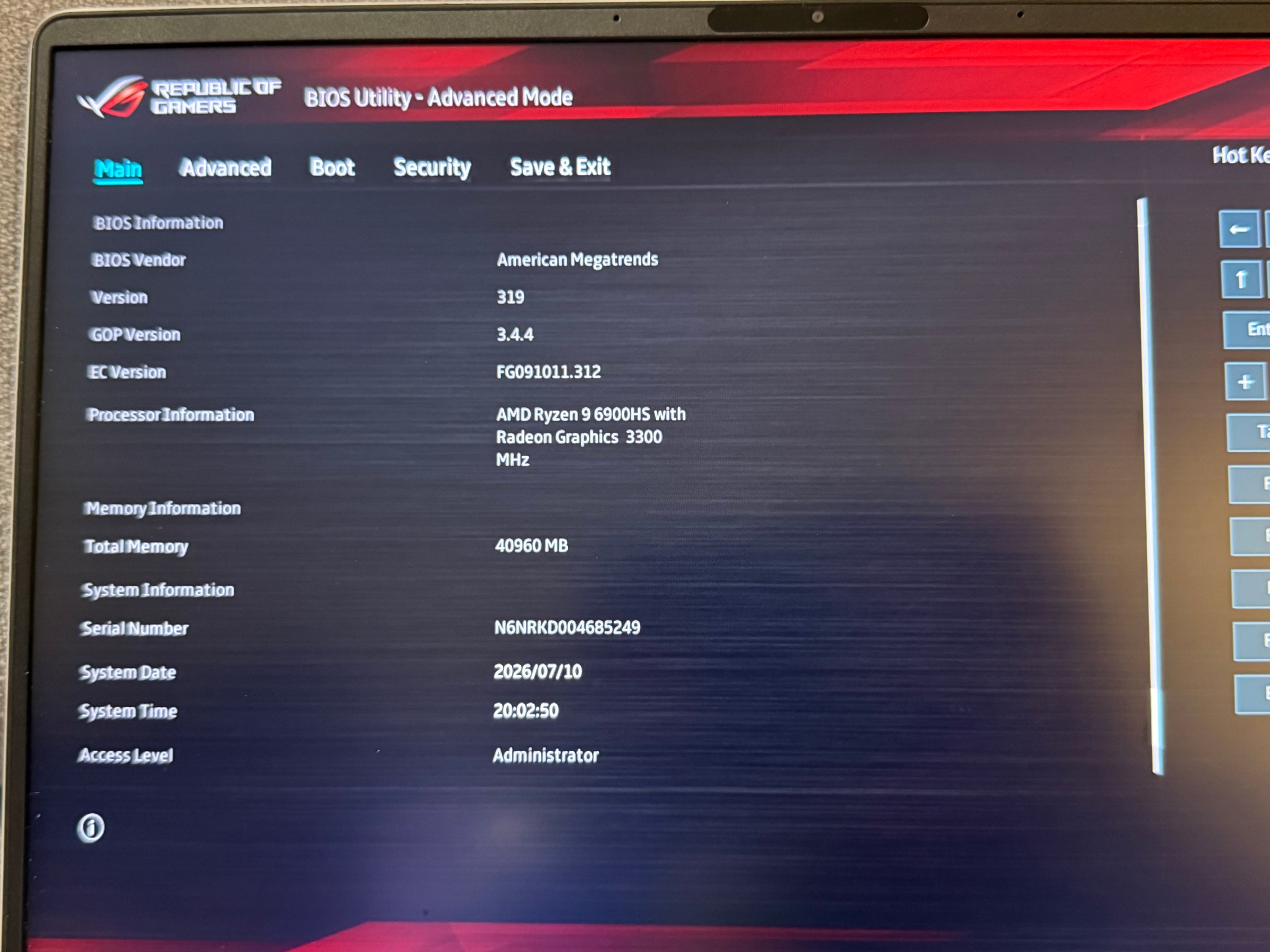 2022 ASUS ROG Zephyrus G14 - Ryzen 9 6900HS/Radeon RX 6700S/40 GB RAM - UPGRADED RAM