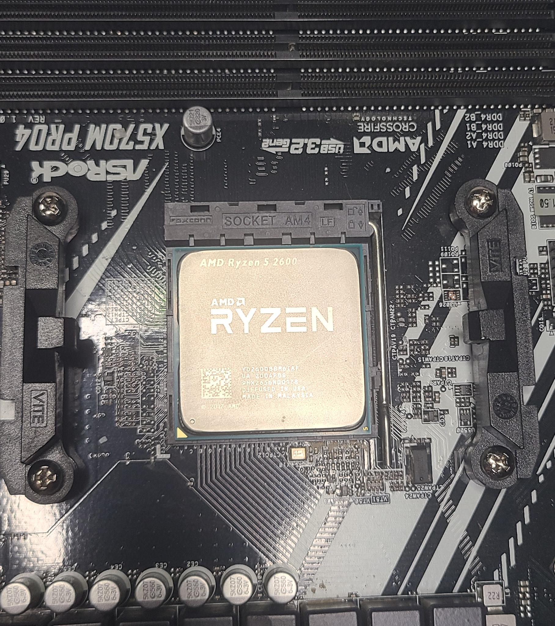 AMD Ryzen 5 2600 with ASRock X570M Pro4 Motherboard and Wifi/Bluetooth PCIE card!