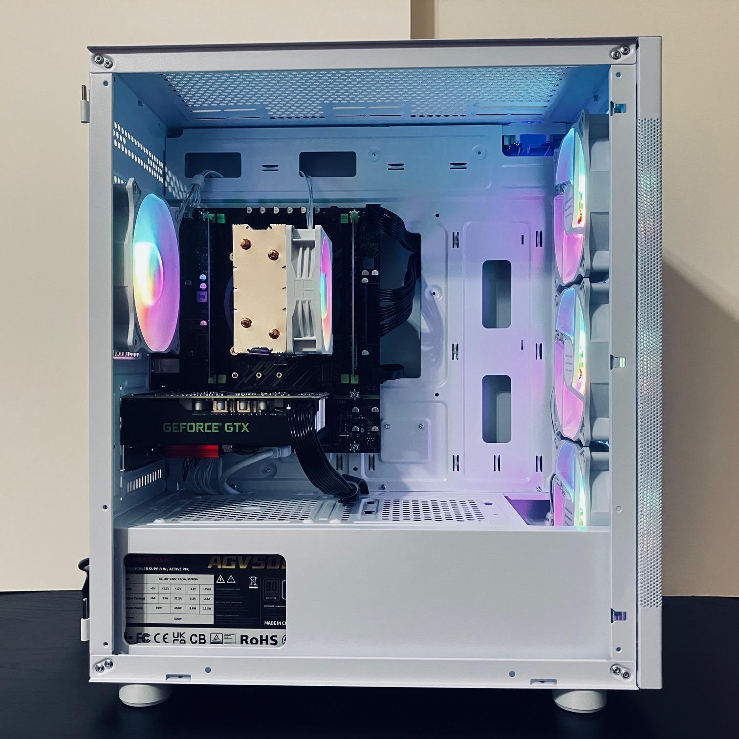 ❄️White Gaming PC wRGB - Intel Xeon 6-cores ● 16GB RAM ● 512GB SSD ● GTX 1660 Ti ● Great Value 1080p