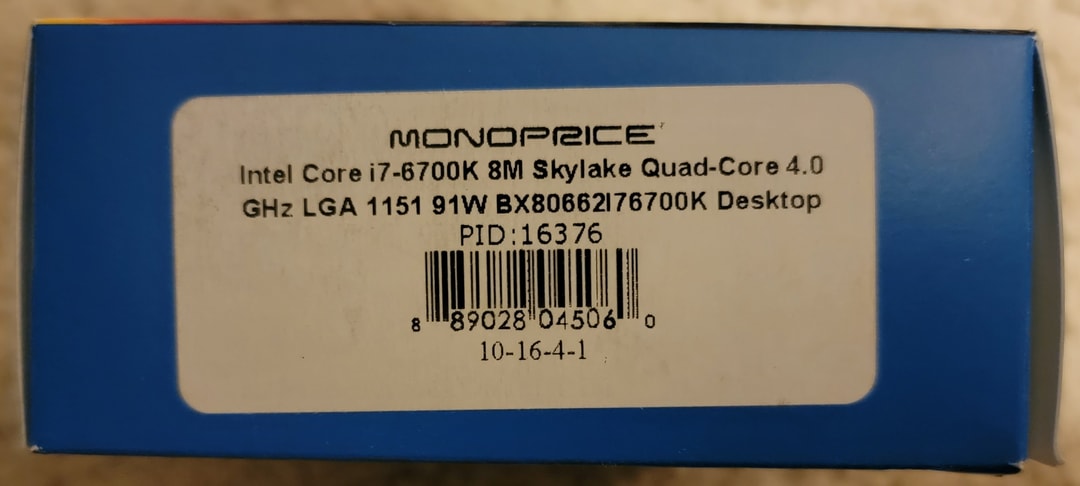 Intel Core i7-6700K LGA 1151 Quad-Core Processor With Original Box