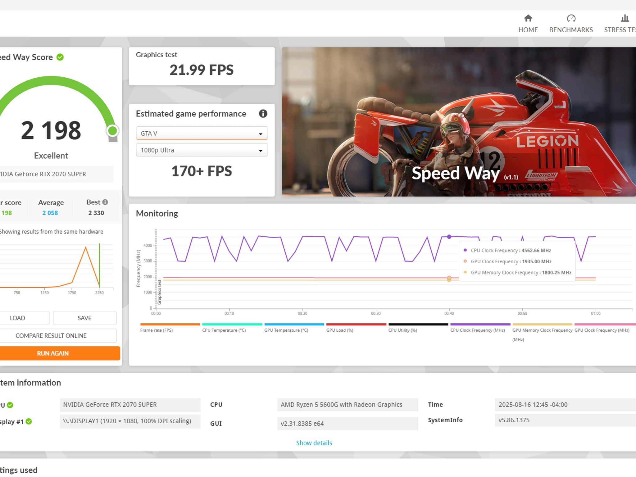 RTX 2070S | Ryzen 5 5600G | 16GB | 2.5 TB | Launchbox