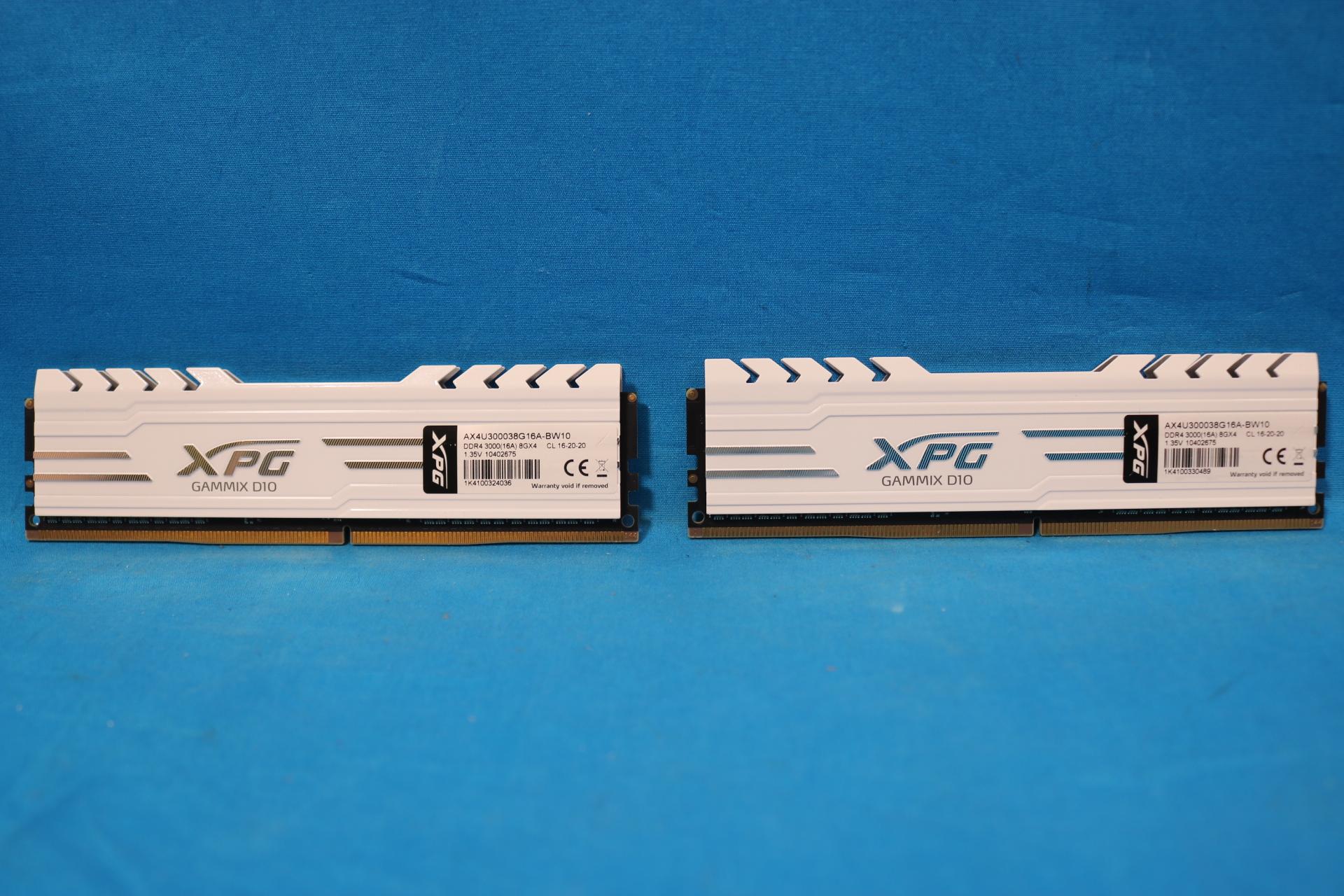 ADATA XPG Gammix D10 16GB (2x8GB) DDR4 3000MHz CL16 1.35V Desktop RAM AX4U300038G16A-BW10