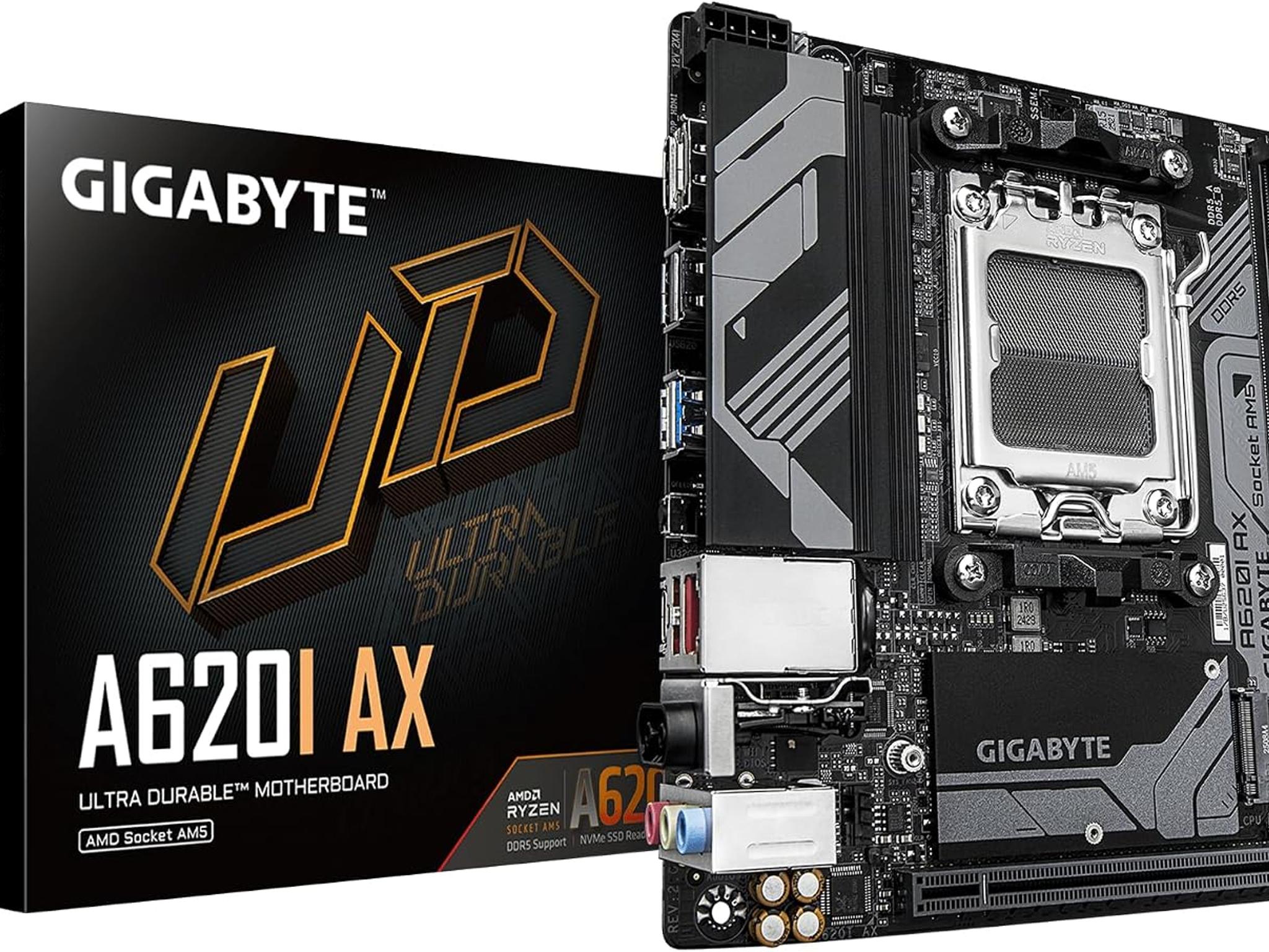 GIGABYTE A620I AX (AM5, Mini‑ITX) Motherboard – New, OG Box Included