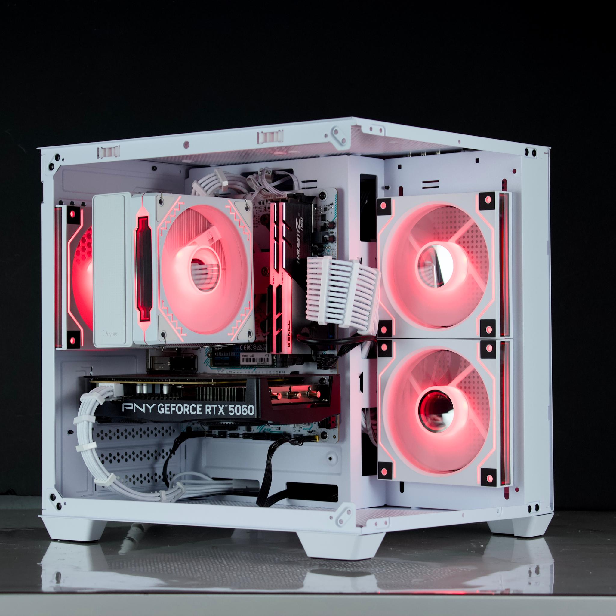 🧊❄️🧊 White Gaming PC – RTX 5060, Ryzen 5 5600X, 32GB RAM, 1TB SSD - WiFi, BlueTooth 🧊❄️🧊