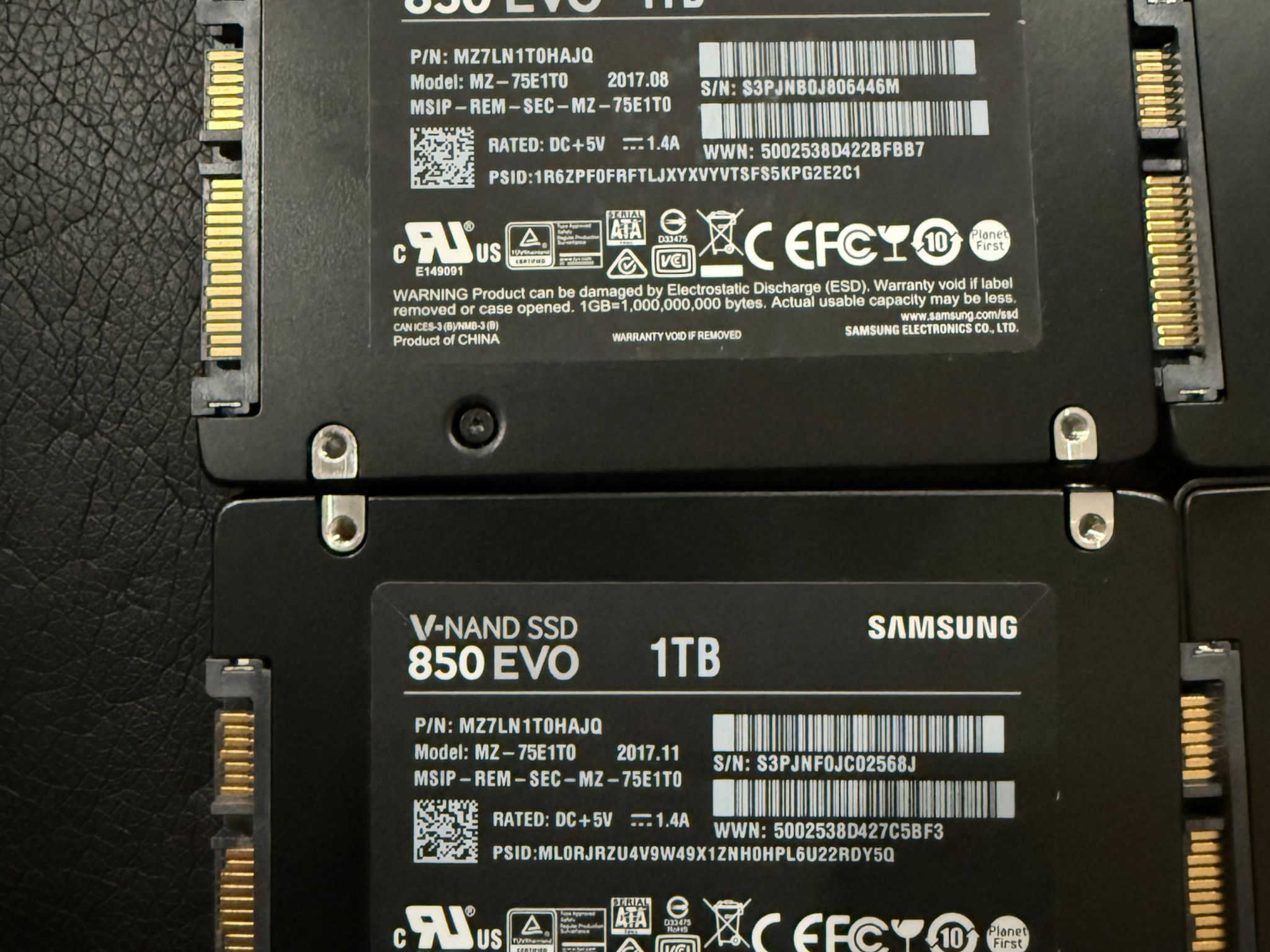 Multiple Samsung SSDs | Varies in sizes