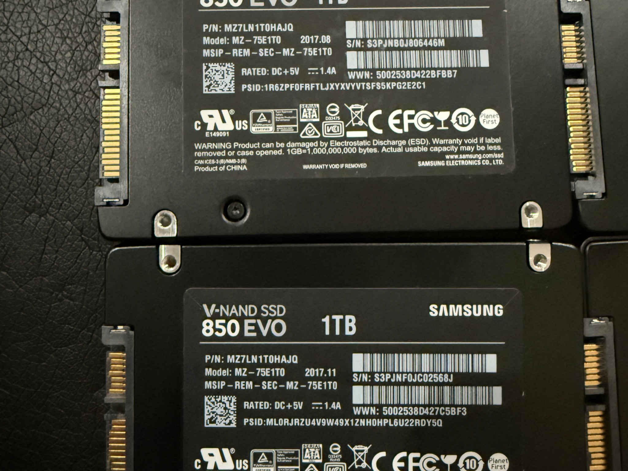 Multiple Samsung SSDs | Varies in sizes
