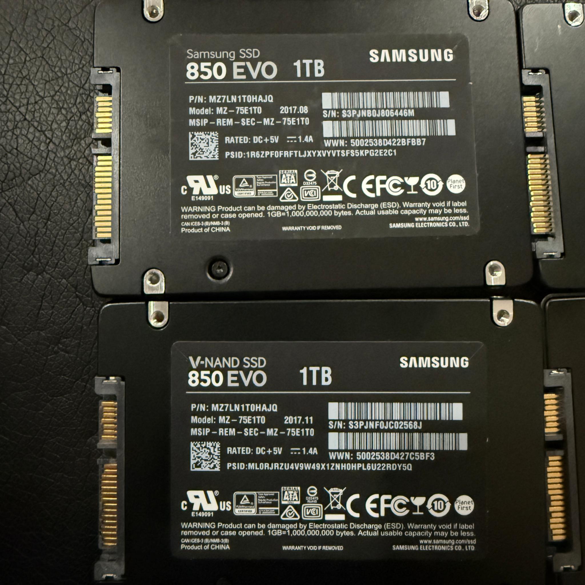Multiple Samsung SSDs | Varies in sizes