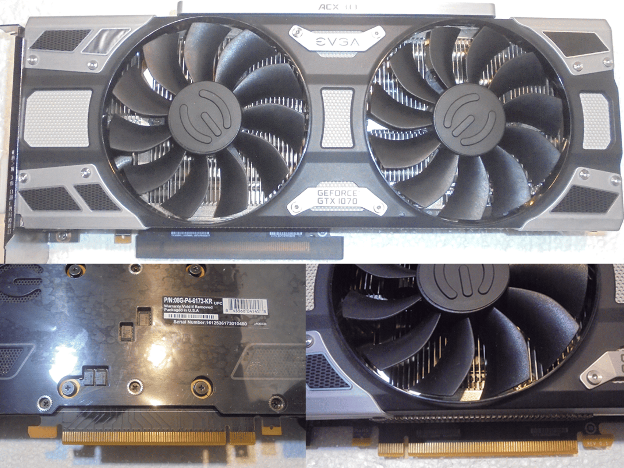 EVGA GTX 1070 8 GB BIOS SC/Great Condition/OE Box/OE Contents