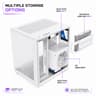 WHITE CUBEX ARGB GAMING PC MATX CASE – PANORAMIC TEMPERED GLASS