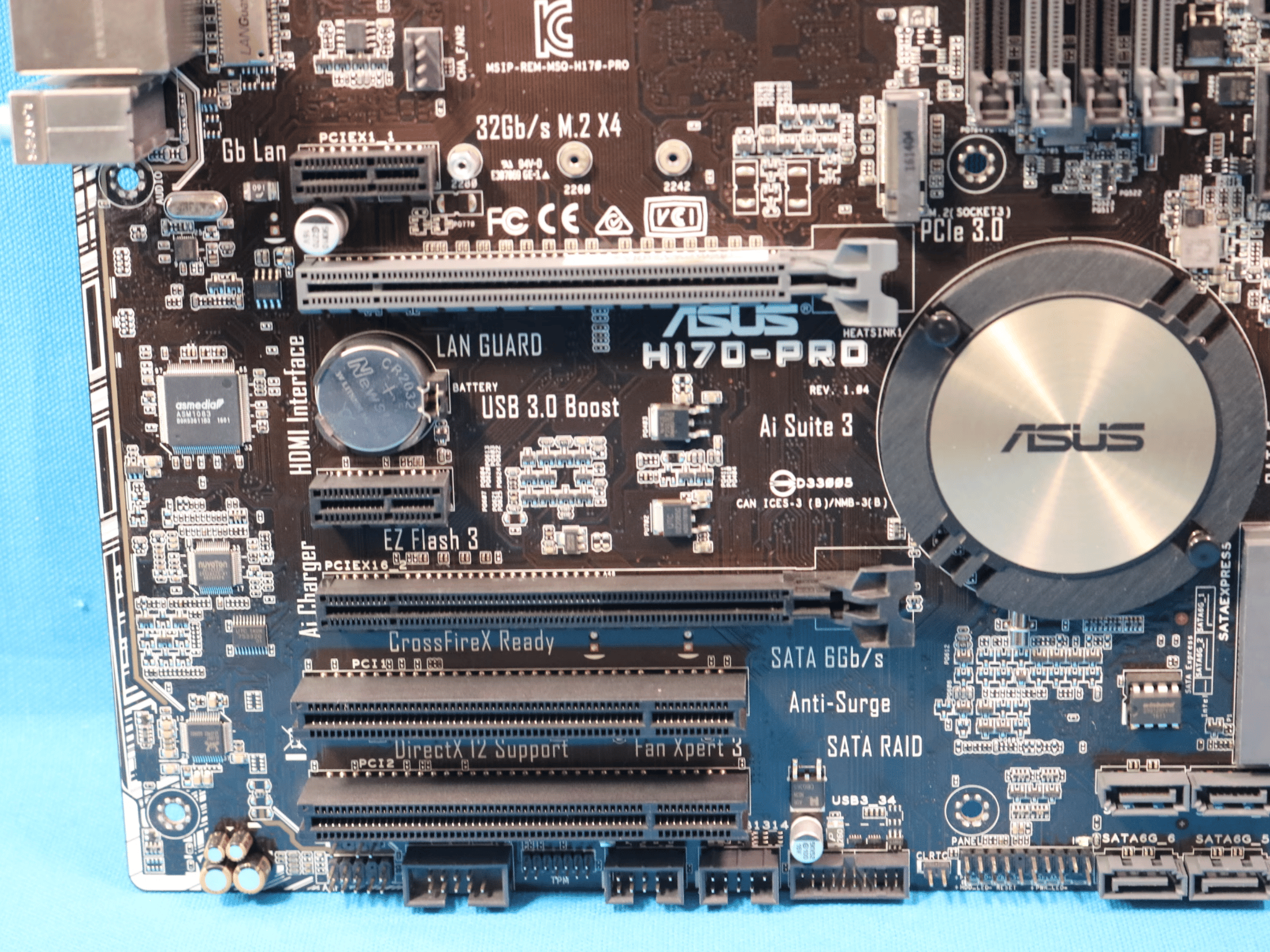 Asus H170-Pro REV. 1.04 Intel LGA1151/Socket H4 DDR4 ATX Desktop Motherboard & I/O Shield
