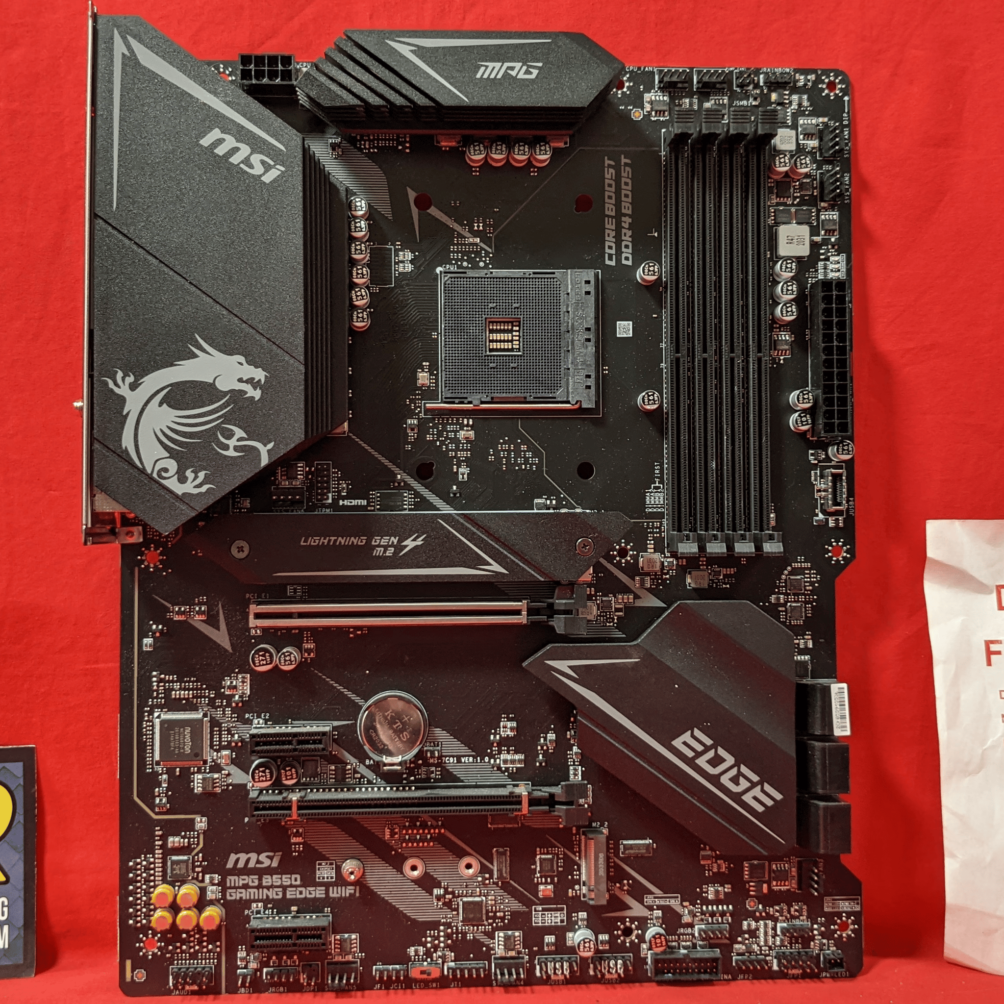 *AS IS/FOR REPAIR* MSI MPG B550 Gaming Edge WIFI AMD Socket AM4 DDR4 ATX Desktop Motherboard