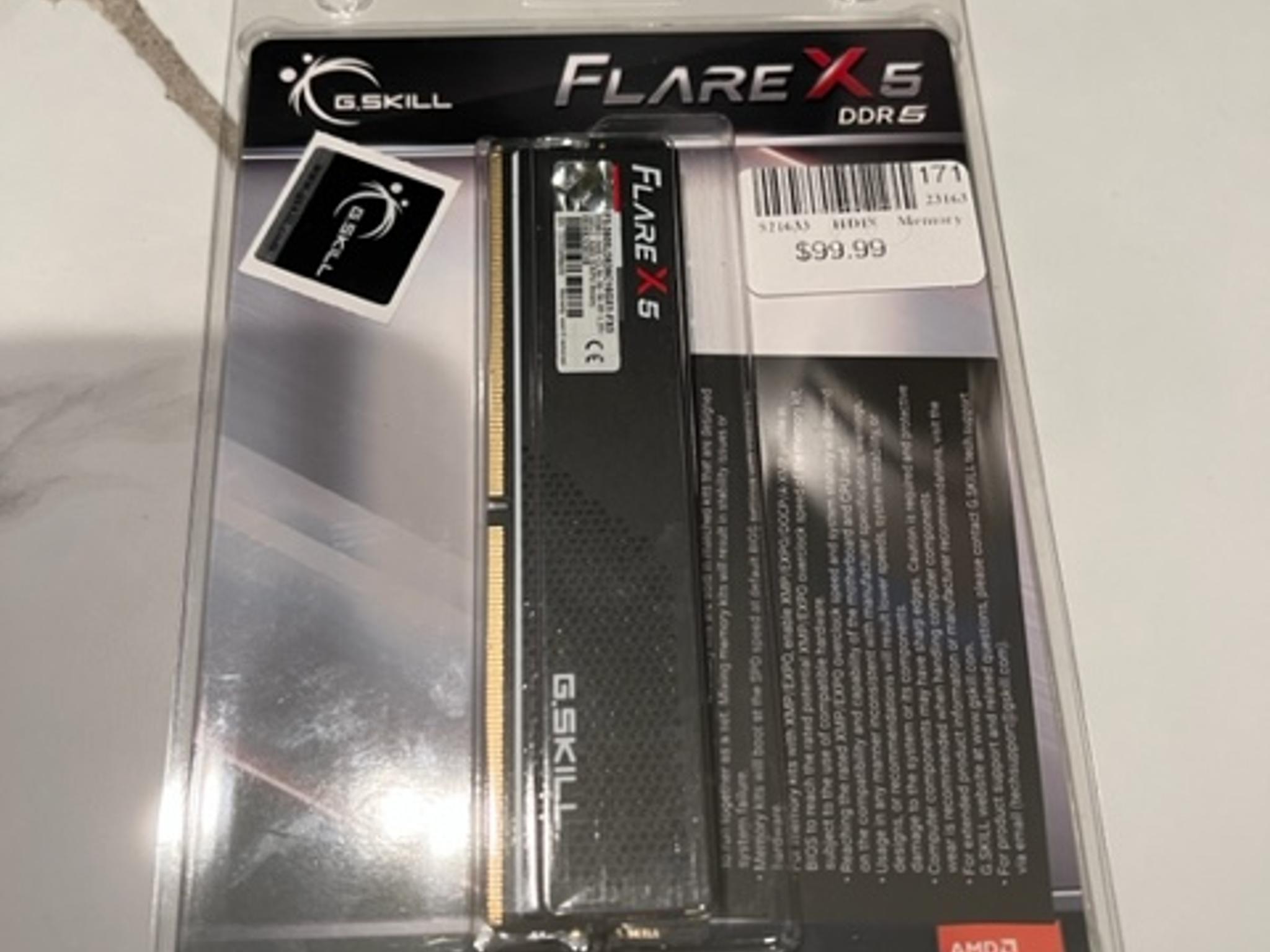 G.Skill Flare X5 16GB DDR5-5600 PC5-44800 CL36 Single Channel Desktop Memory Module F5-5600J3636C16