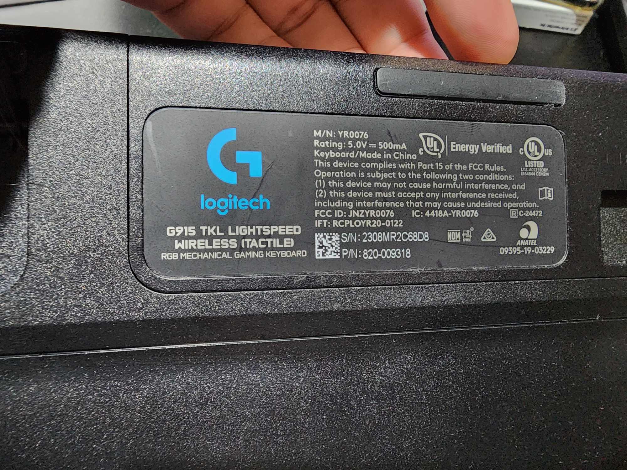 Logitech - G915 LIGHTSPEED TKL Mechanical GL Tactile Switch Gaming Keyboard