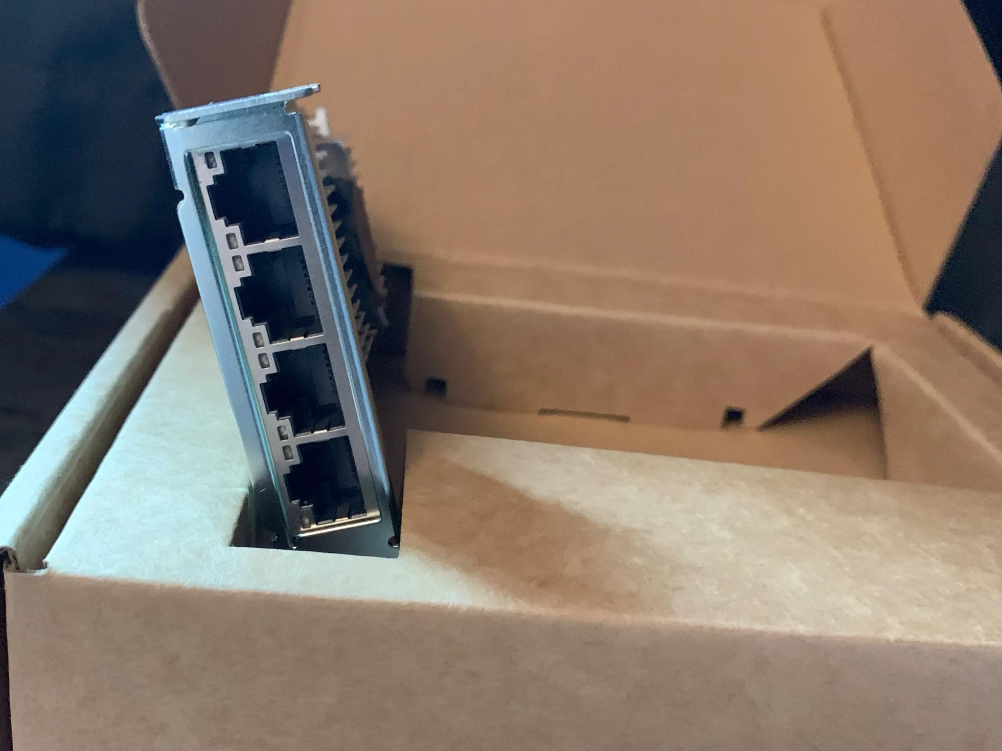 QNAP-QXG-2G4T-i225 2.5gb quad port ethernet card. Looks and works like new. Great for pfSense build.
